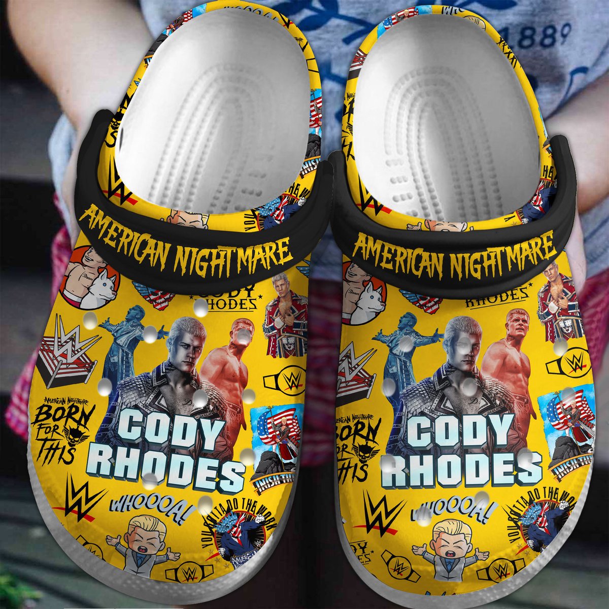 Cody Rhodes WWE Sport Crocs Crocband Clogs Shoes Comfortable For Men Women and Kids