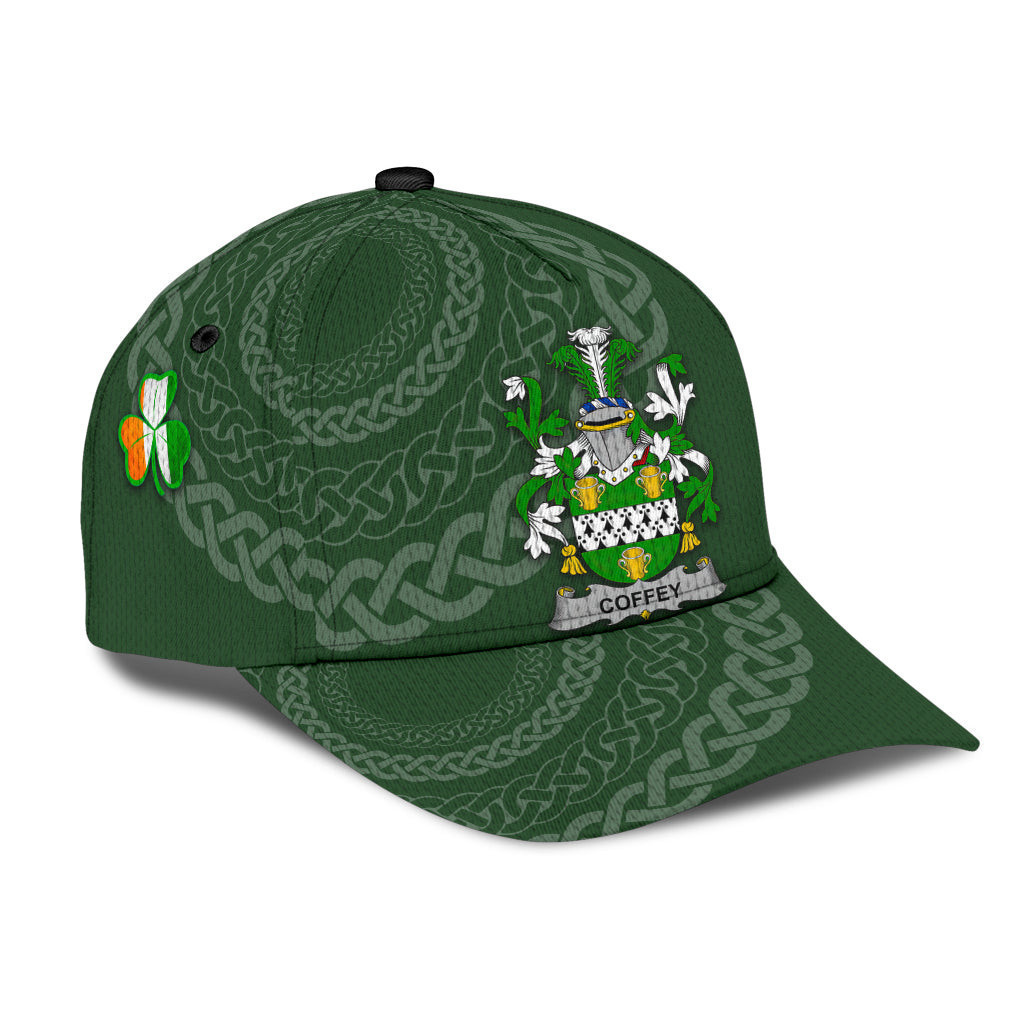 Coffey Coat Of Arms - Irish Family Crest St Patrick'S Day Hat Classic Cap Trucker Hats Custom Hats Gifts For Men & Women