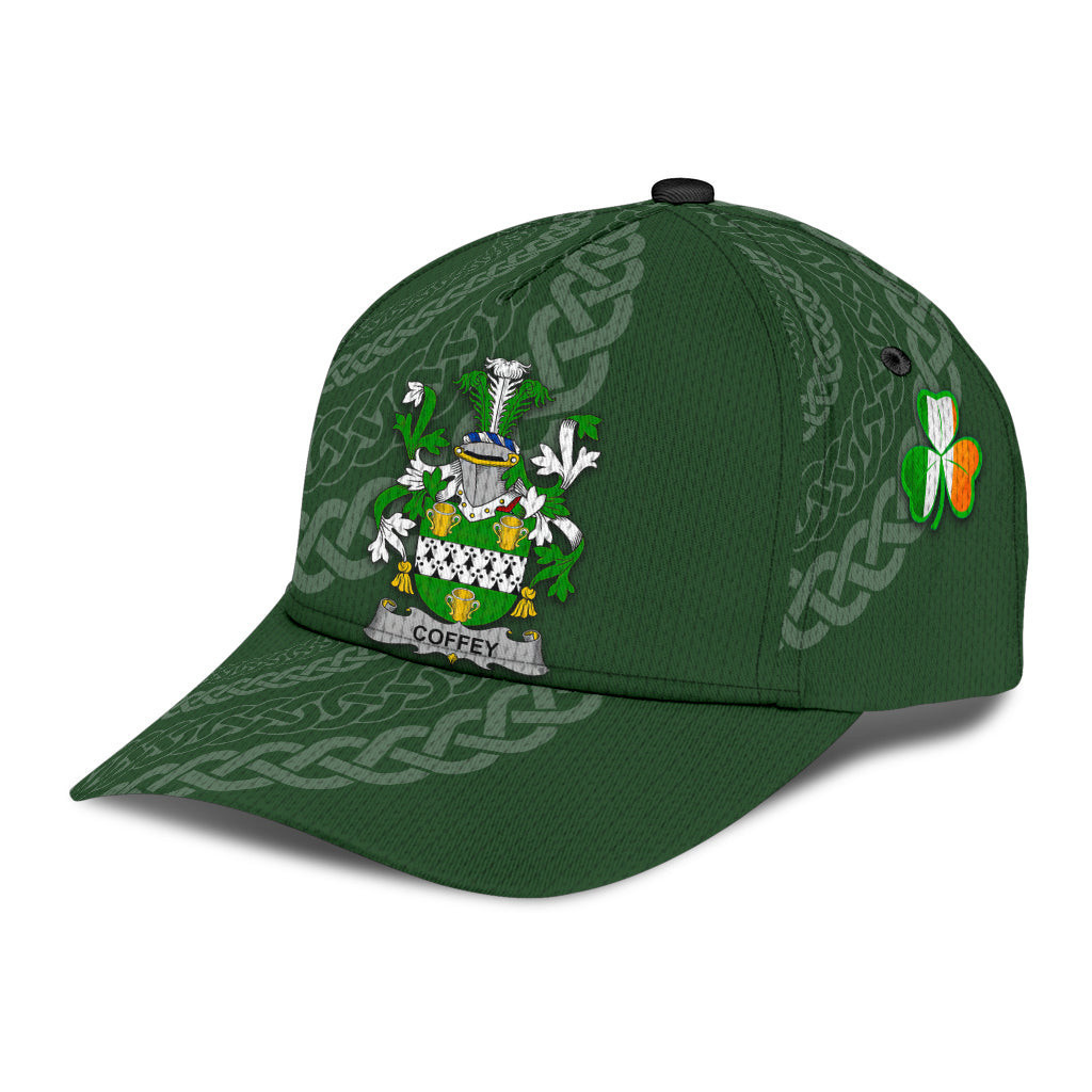 Coffey Coat Of Arms - Irish Family Crest St Patrick'S Day Hat Classic Cap Trucker Hats Custom Hats Gifts For Men & Women