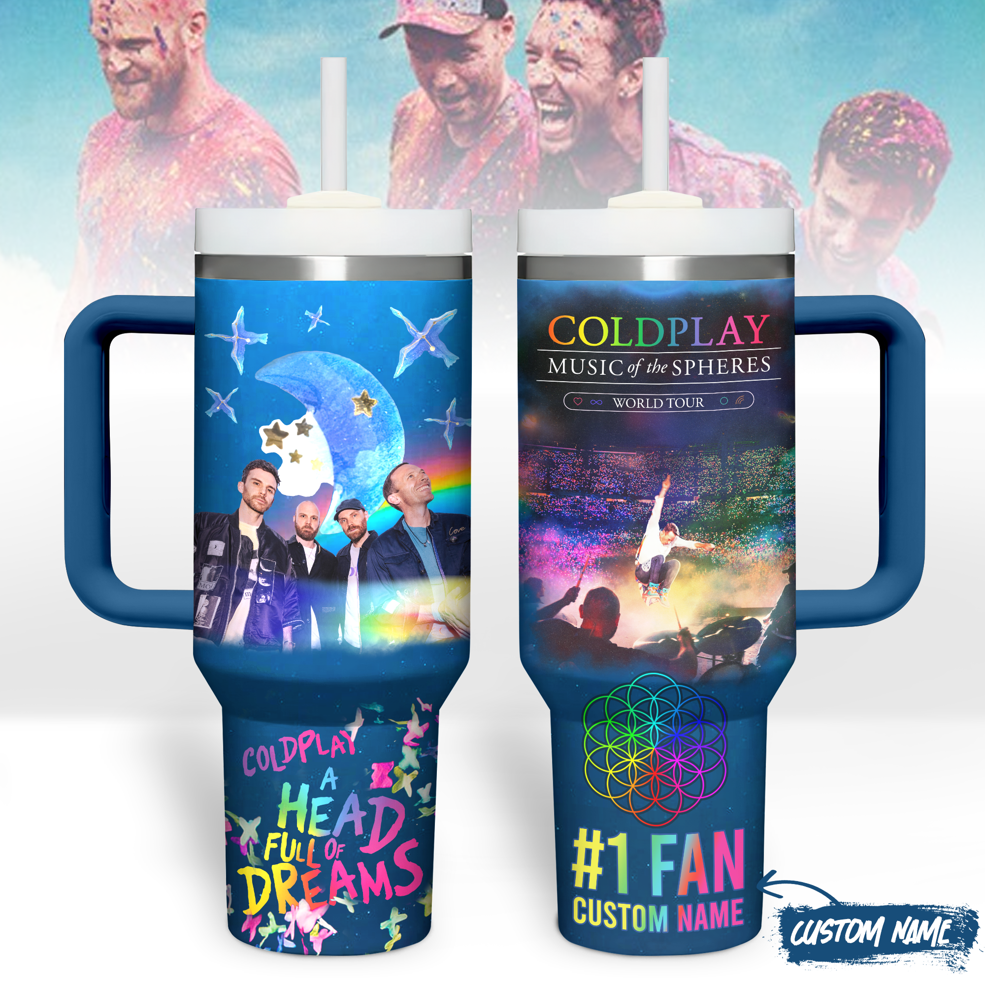 Coldplay Music Custom Stanley Cup 40 oz 30 oz Tumbler With HandleTVC2301343