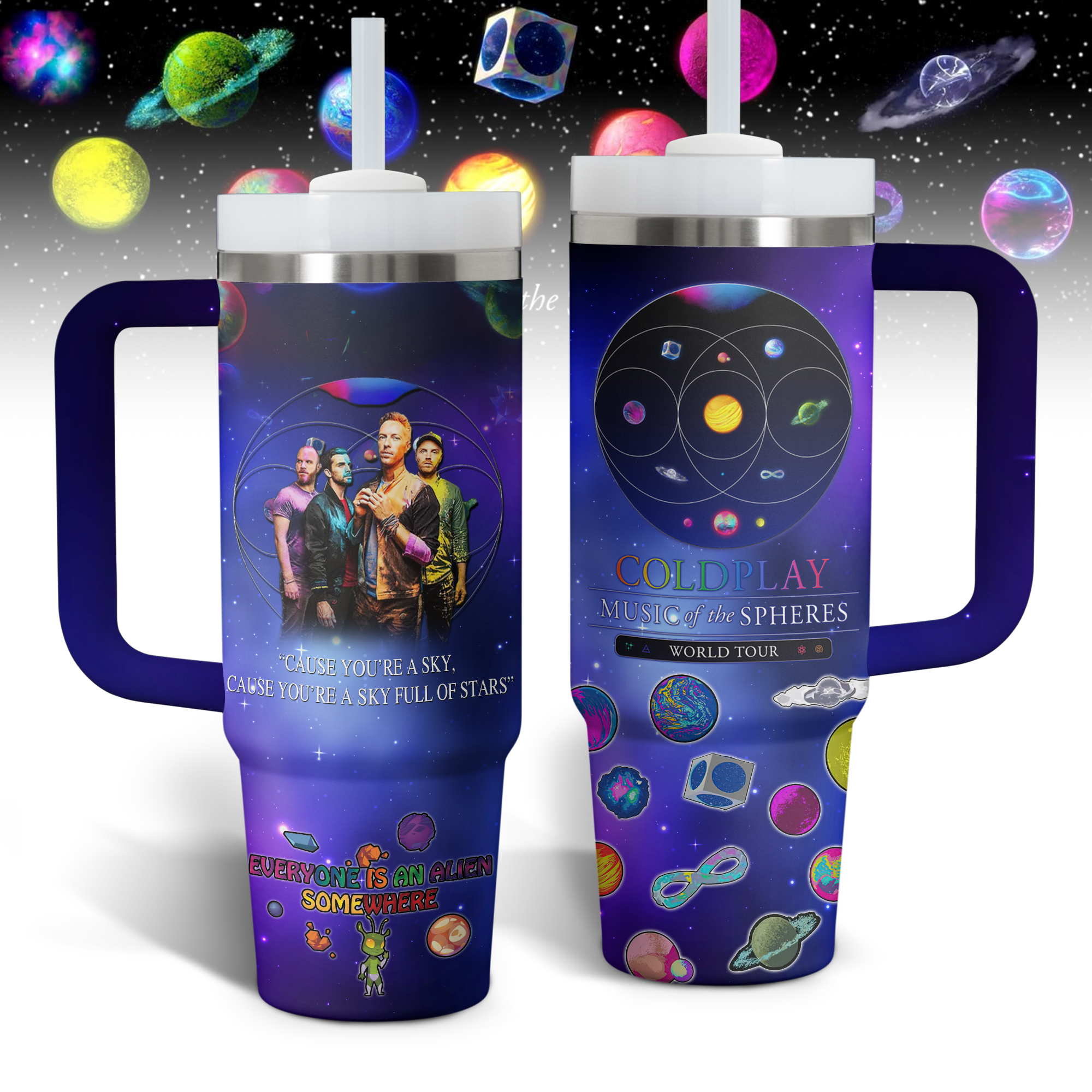 Coldplay Music Custom Stanley Cup 40 oz 30 oz Tumbler With HandleTVC2301413