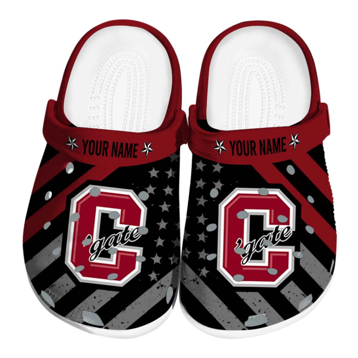 Colgate Raiders NCAA Sport Crocs Crocband Clogs Shoes Comfortable For Men Women and Kids