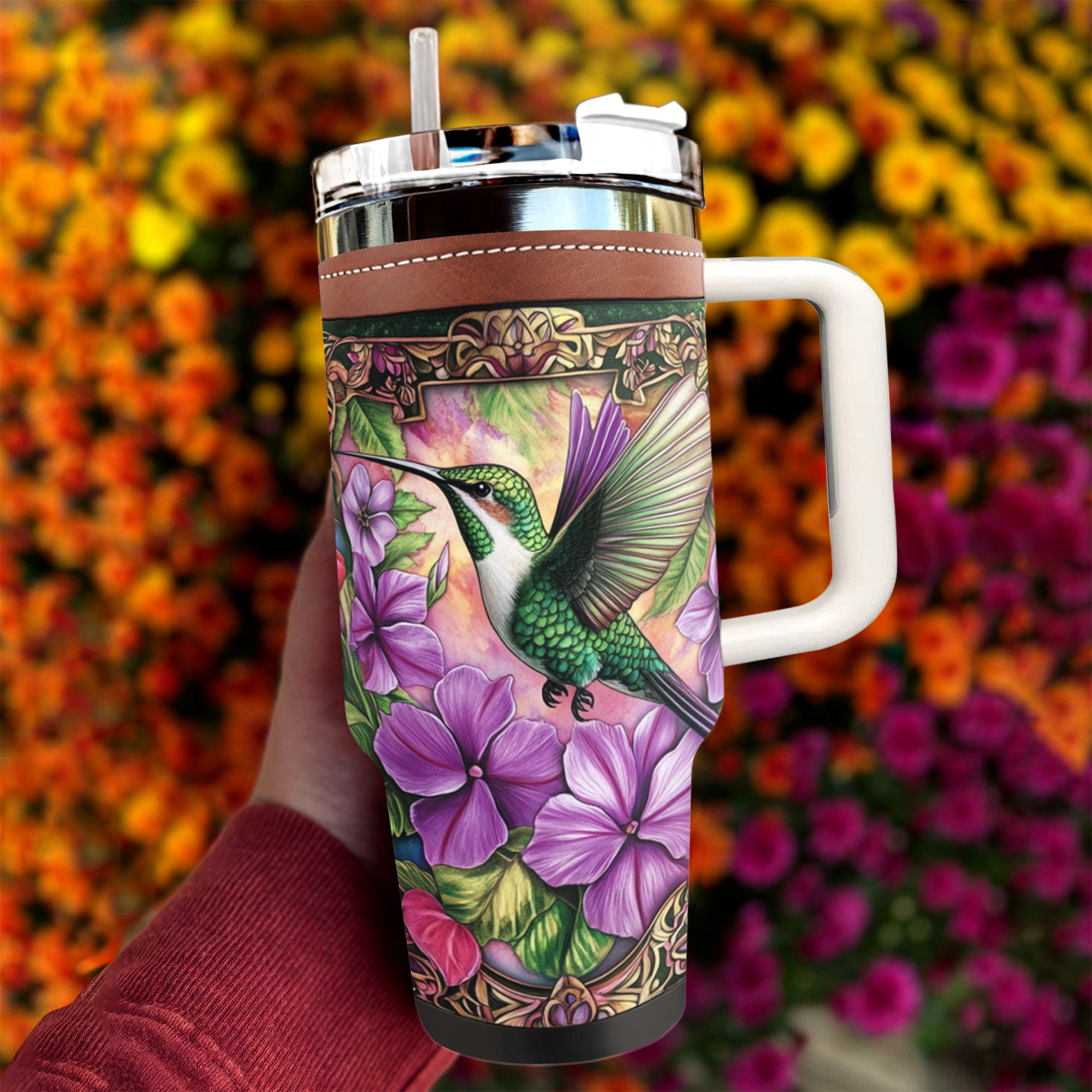 Colibri Floral Hummingbird Custom Stanley Cup 40 oz 30 oz Tumbler With HandleTVC2301293 - Image 2