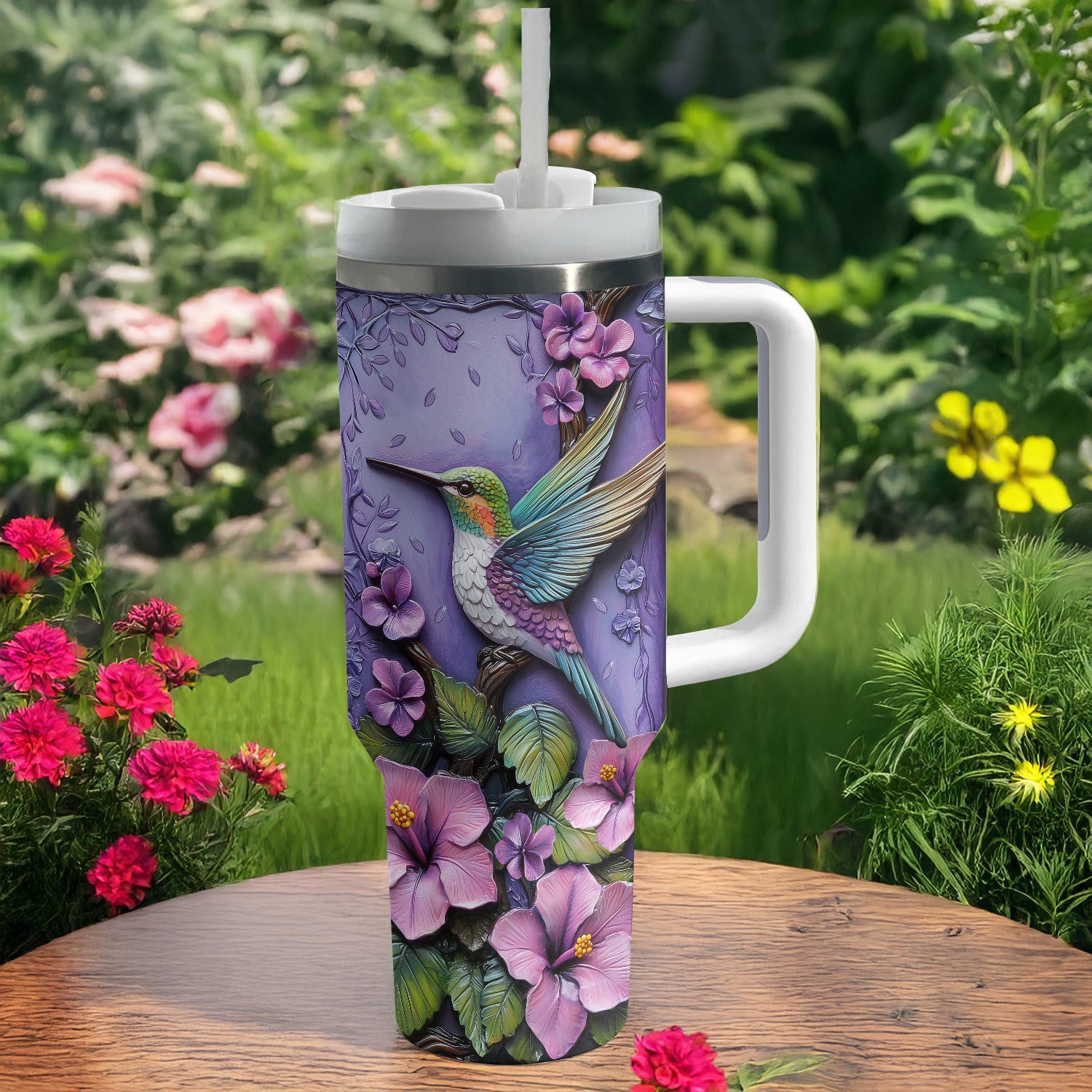 Colibri Floral Hummingbird Custom Stanley Cup 40 oz 30 oz Tumbler With HandleTVC2301293 - Image 4