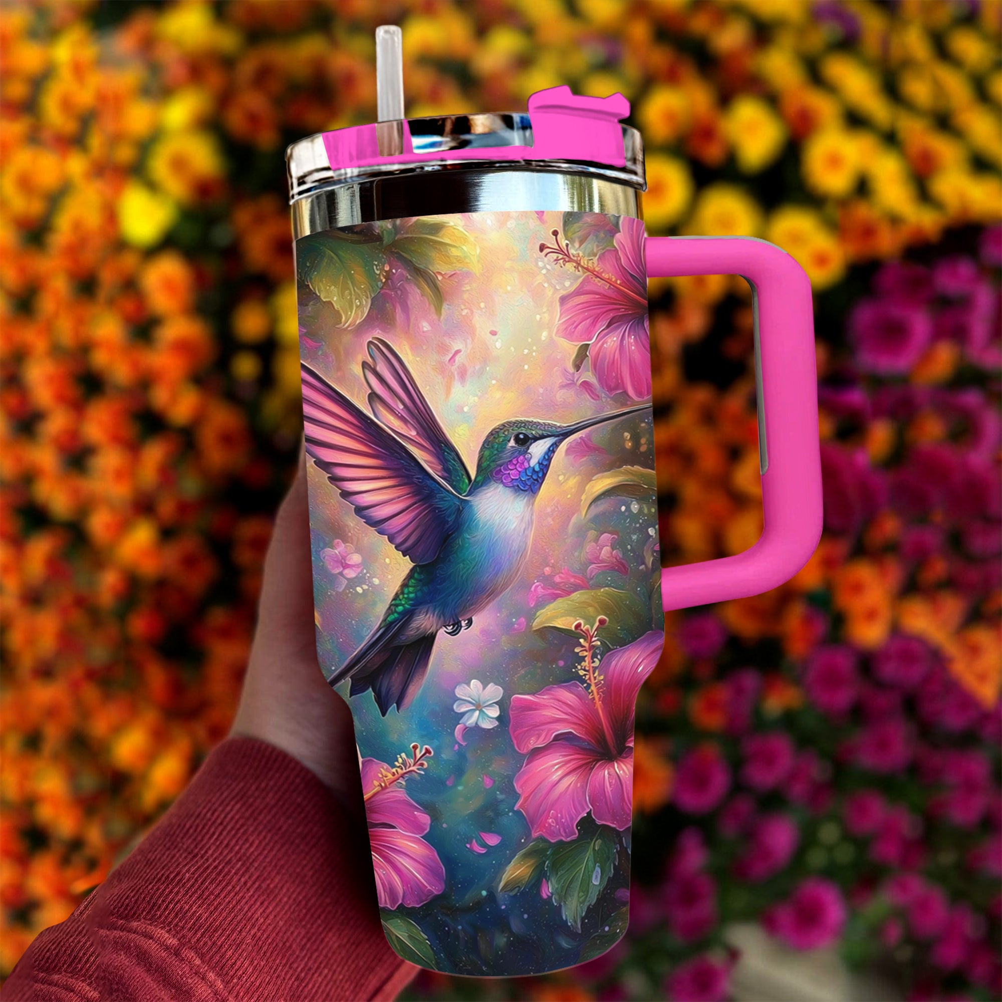 Colibri Floral Hummingbird Custom Stanley Cup 40 oz 30 oz Tumbler With HandleTVC2301293 - Image 4