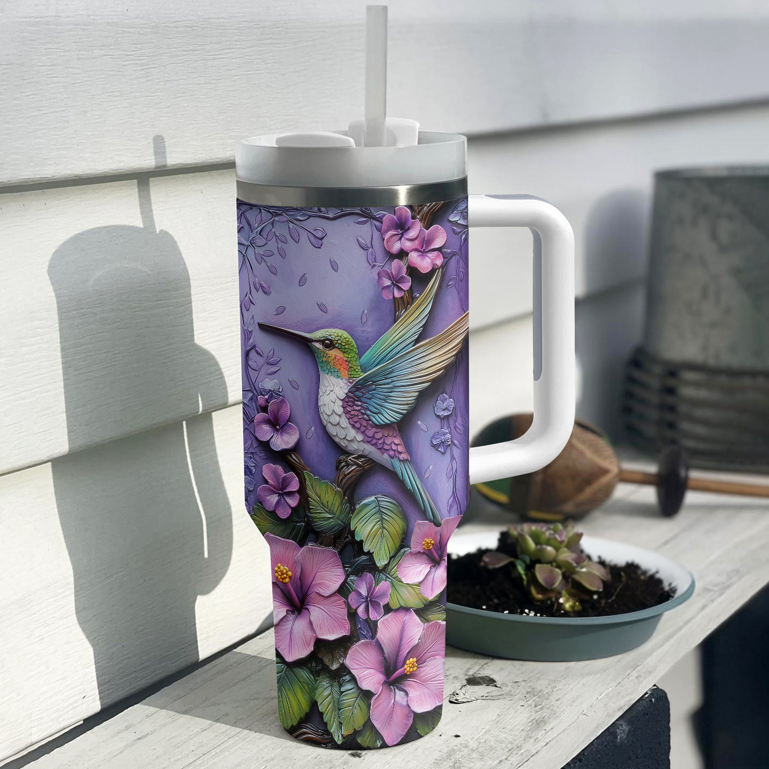 Colibri Floral Hummingbird Custom Stanley Cup 40 oz 30 oz Tumbler With HandleTVC2301293 - Image 2