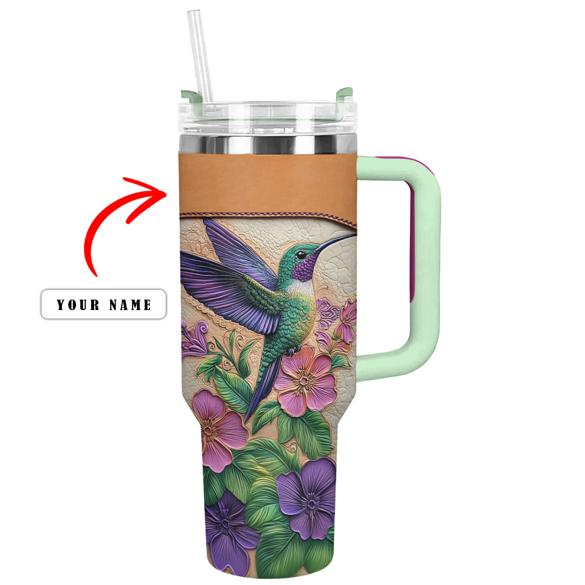 Colibri Floral Hummingbird Custom Stanley Cup 40 oz 30 oz Tumbler With HandleTVC2301293