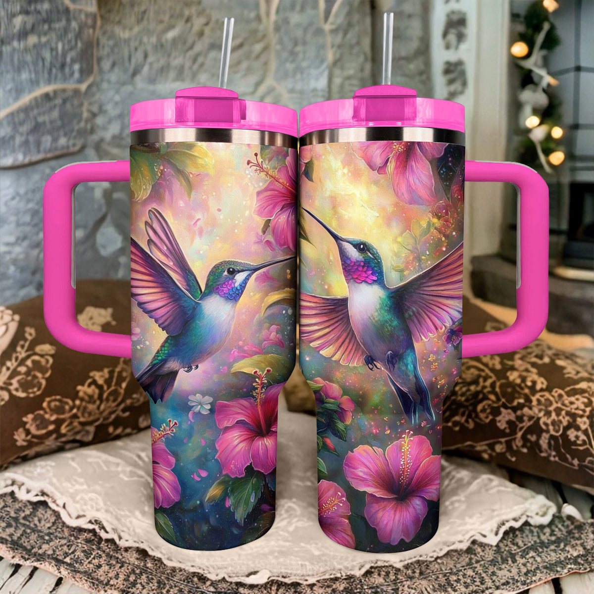 Colibri Floral Hummingbird Custom Stanley Cup 40 oz 30 oz Tumbler With HandleTVC2301293 - Image 2
