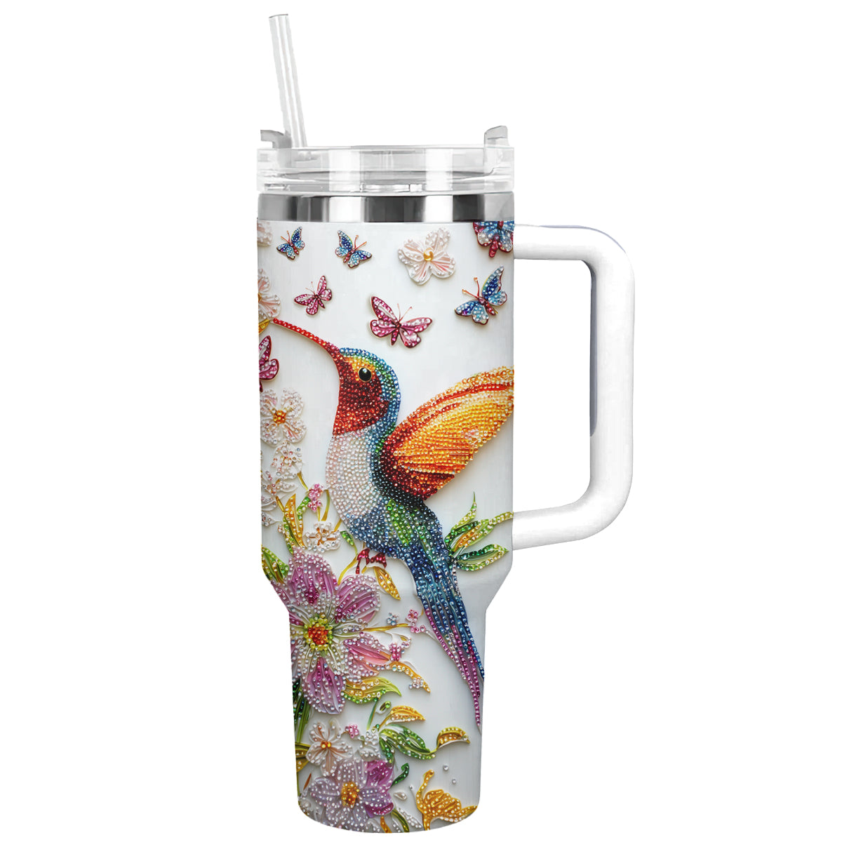 Colibri Floral Hummingbird Custom Stanley Cup 40 oz 30 oz Tumbler With HandleTVC2301294