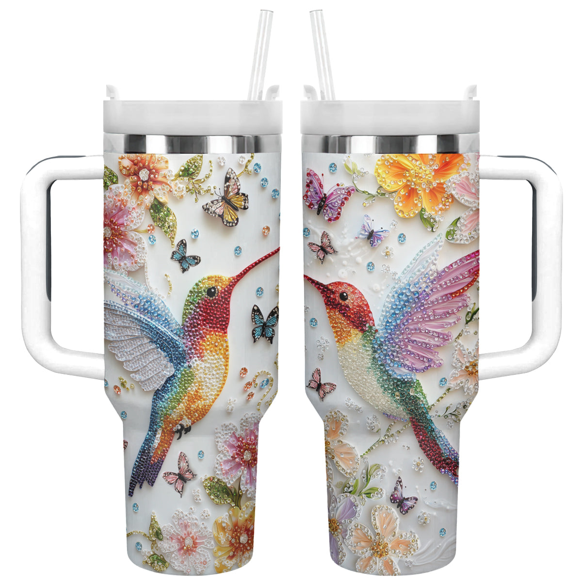 Colibri Floral Hummingbird Custom Stanley Cup 40 oz 30 oz Tumbler With HandleTVC2301294