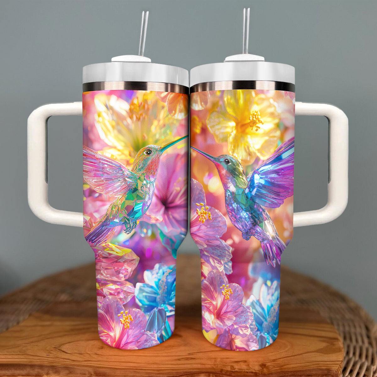 Colibri Floral Hummingbird Custom Stanley Cup 40 oz 30 oz Tumbler With HandleTVC2301294 - Image 3