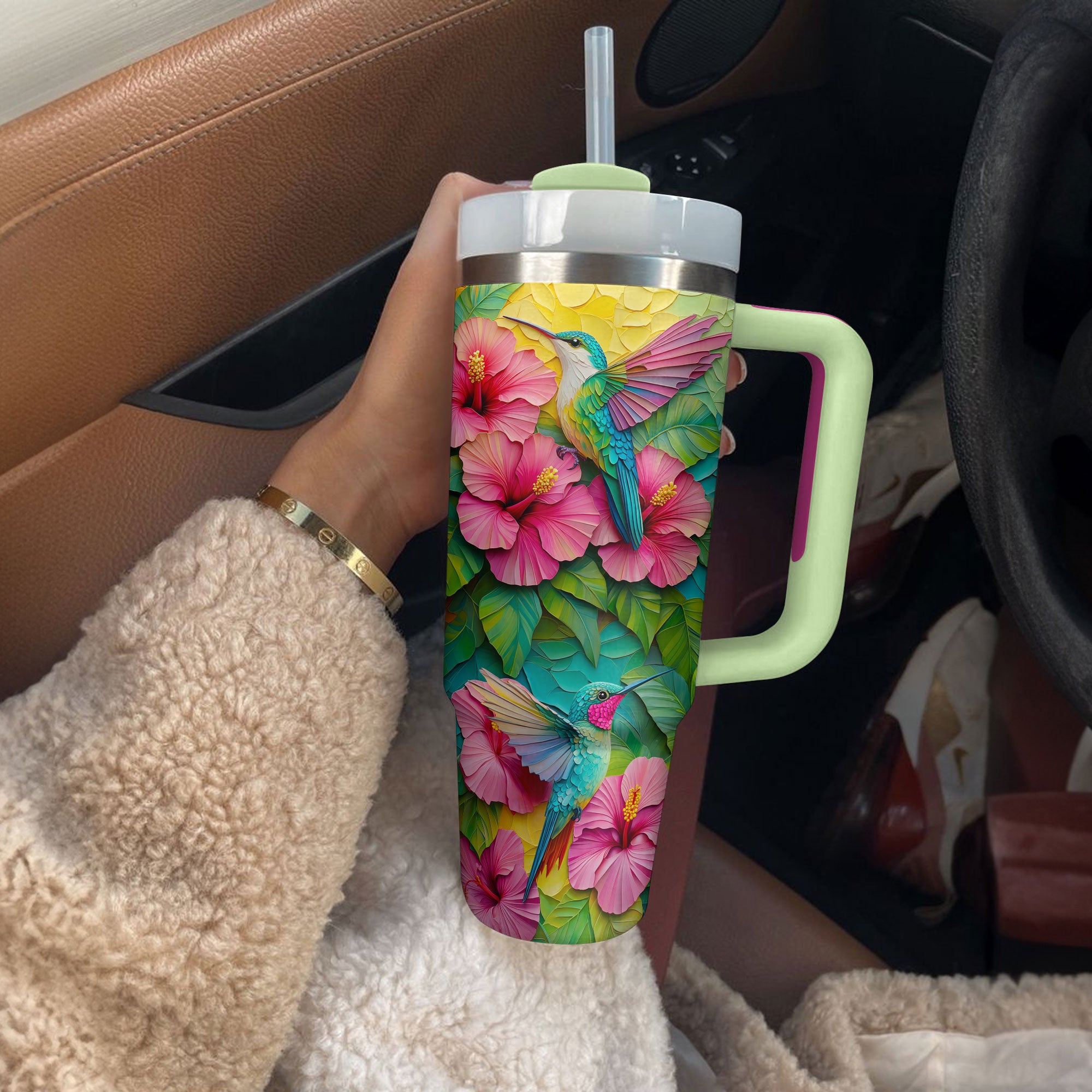 Colibri Floral Hummingbird Custom Stanley Cup 40 oz 30 oz Tumbler With HandleTVC2301305 - Image 4