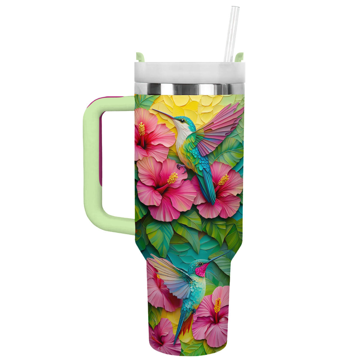 Colibri Floral Hummingbird Custom Stanley Cup 40 oz 30 oz Tumbler With HandleTVC2301305