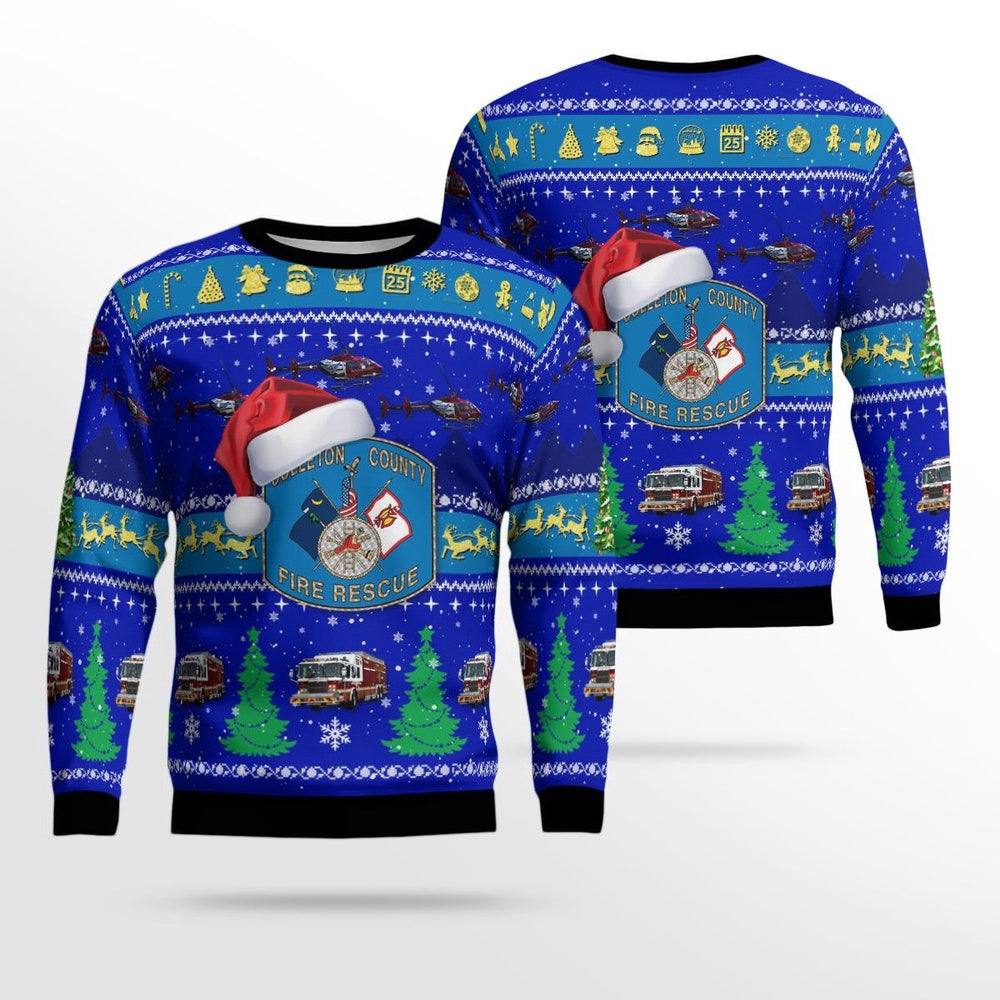 Colleton County Fire Rescue Christmas AOP Ugly Sweaters Christmas Unisex Sweaters Gift For Christmas