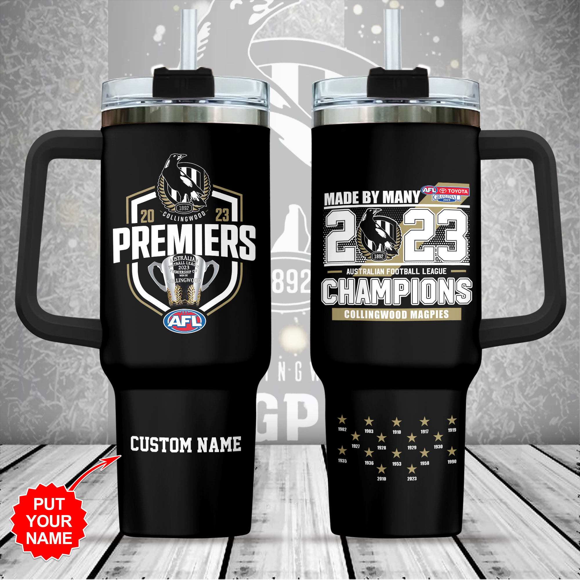Collingwood FC Football Custom Stanley Cup 40 oz 30 oz Tumbler With HandleTVC2301848
