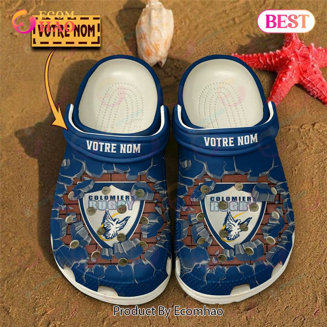 Colomiers rugby Top14 Sport Crocs Crocband Clogs Shoes Comfortable For Men Women and Kids