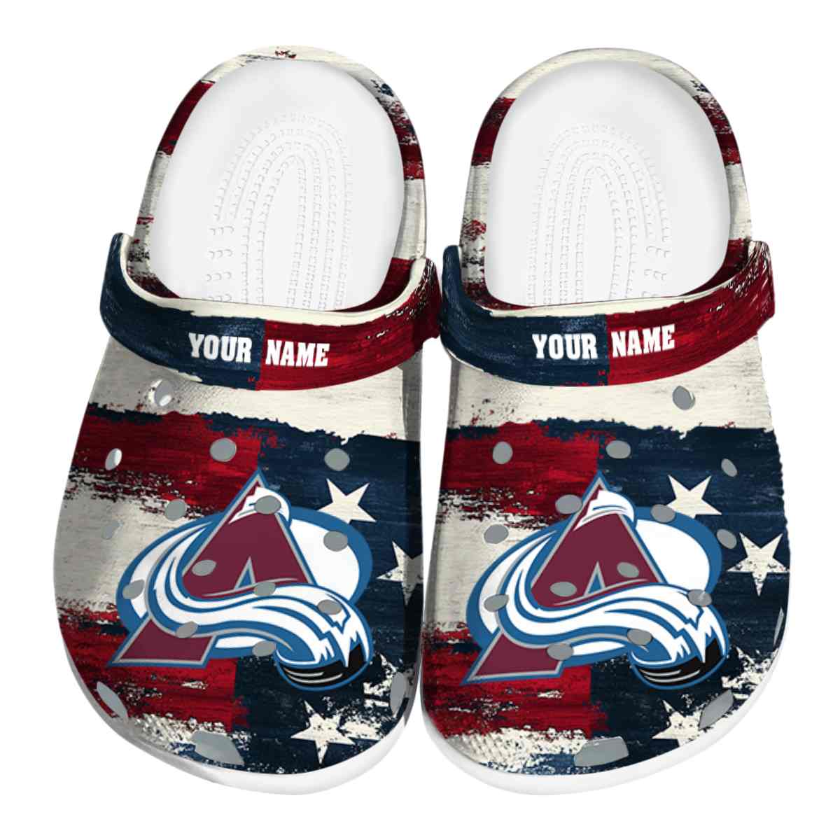 Colorado Avalanche NHL Sport Crocs Crocband Clogs Shoes Comfortable For Men Women and Kids