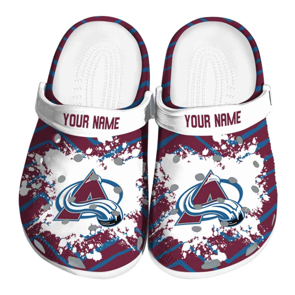 Colorado Avalanche NHL Sport Crocs Crocband Clogs Shoes Comfortable For Men Women and Kids