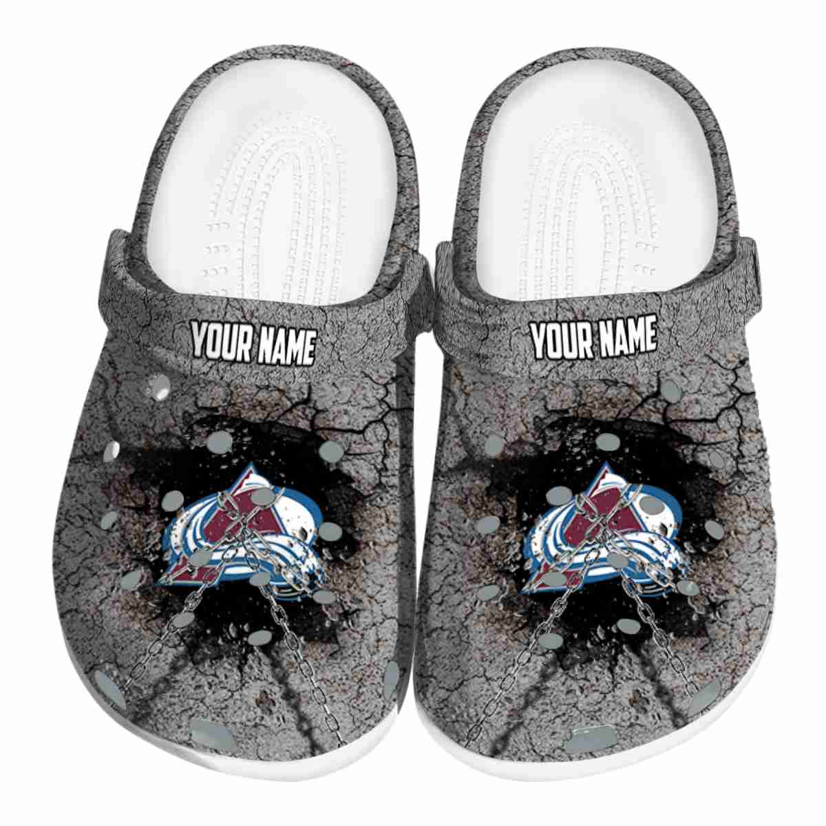 Colorado Avalanche NHL Sport Crocs Crocband Clogs Shoes Comfortable For Men Women and Kids