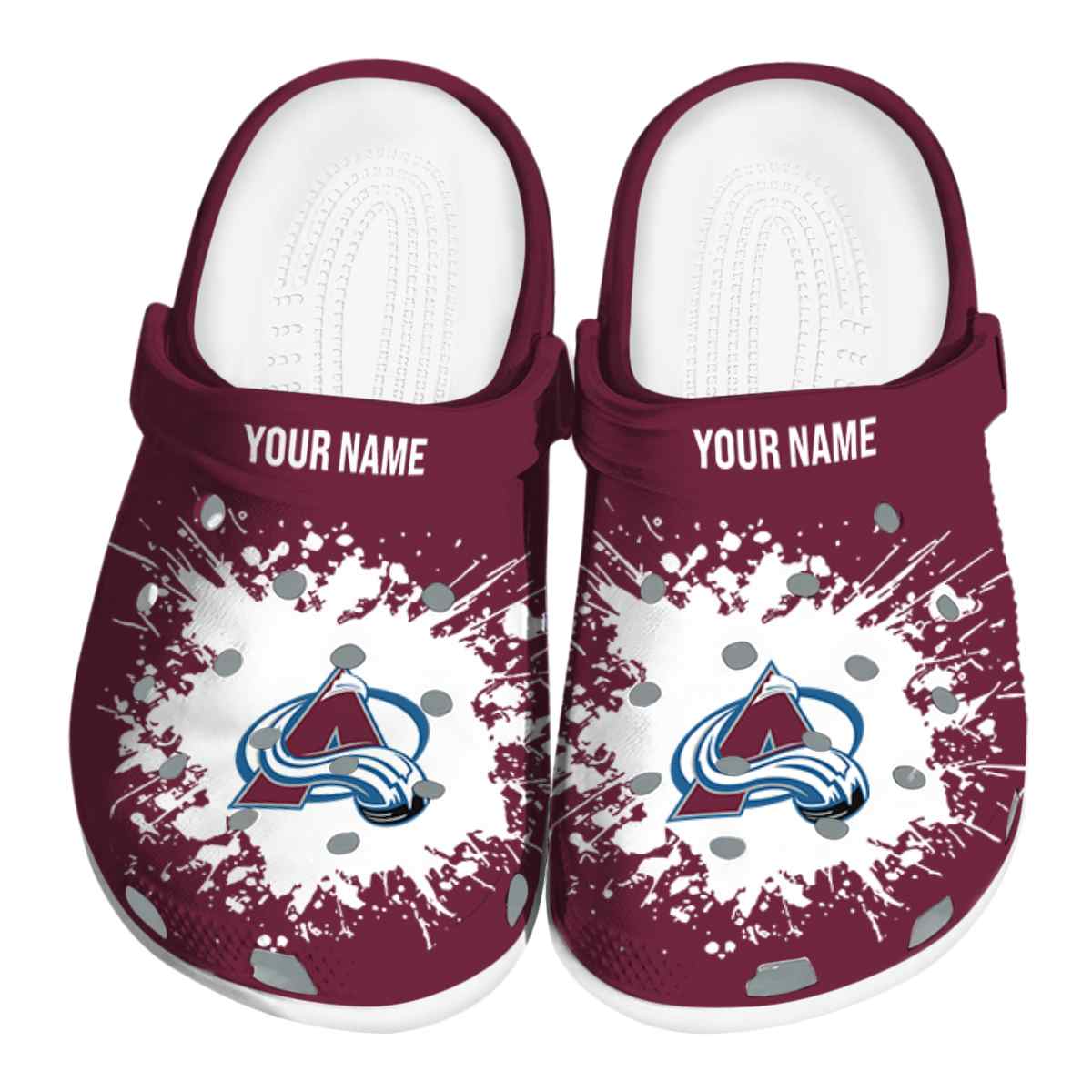 Colorado Avalanche NHL Sport Crocs Crocband Clogs Shoes Comfortable For Men Women and Kids