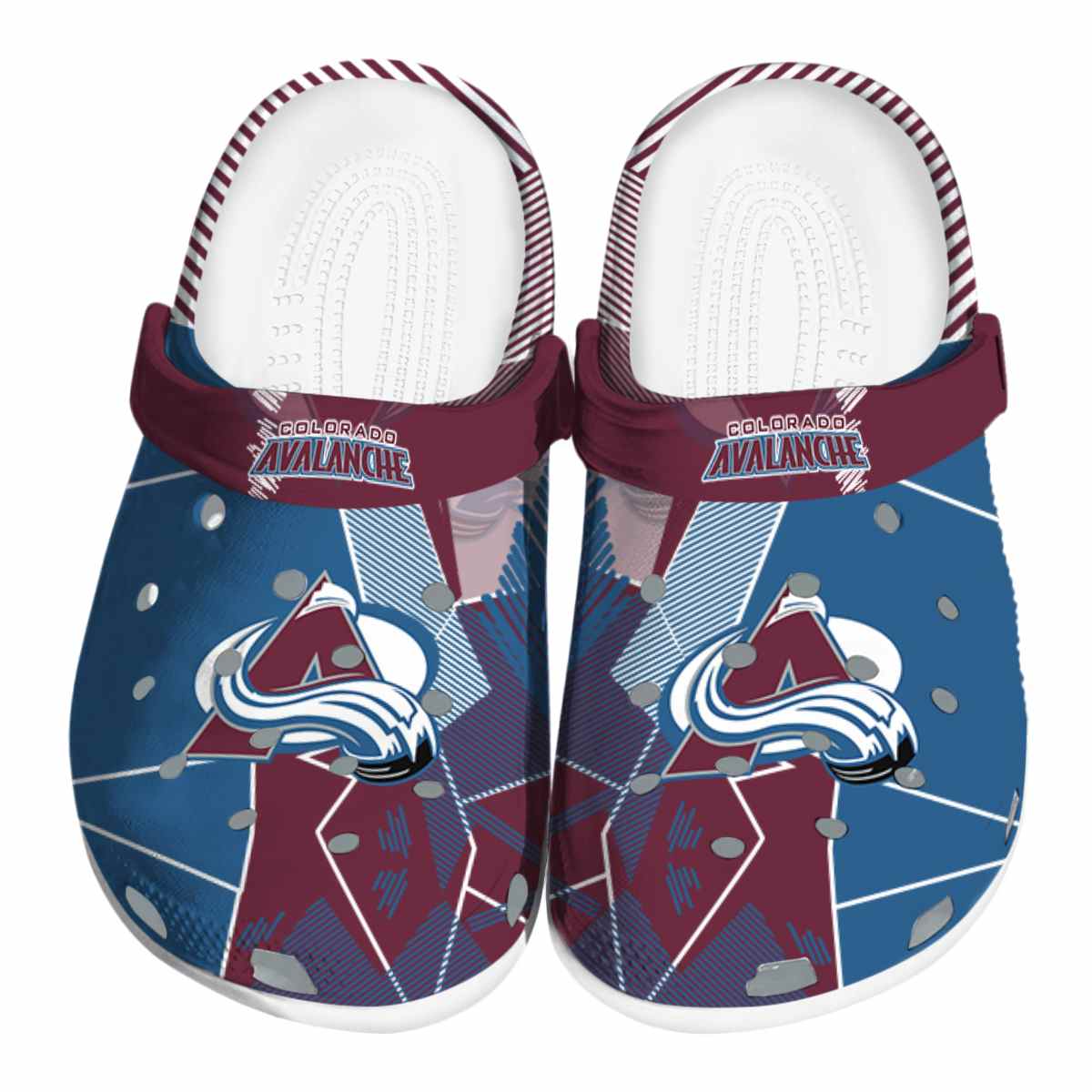 Colorado Avalanche NHL Sport Crocs Crocband Clogs Shoes Comfortable For Men Women and Kids