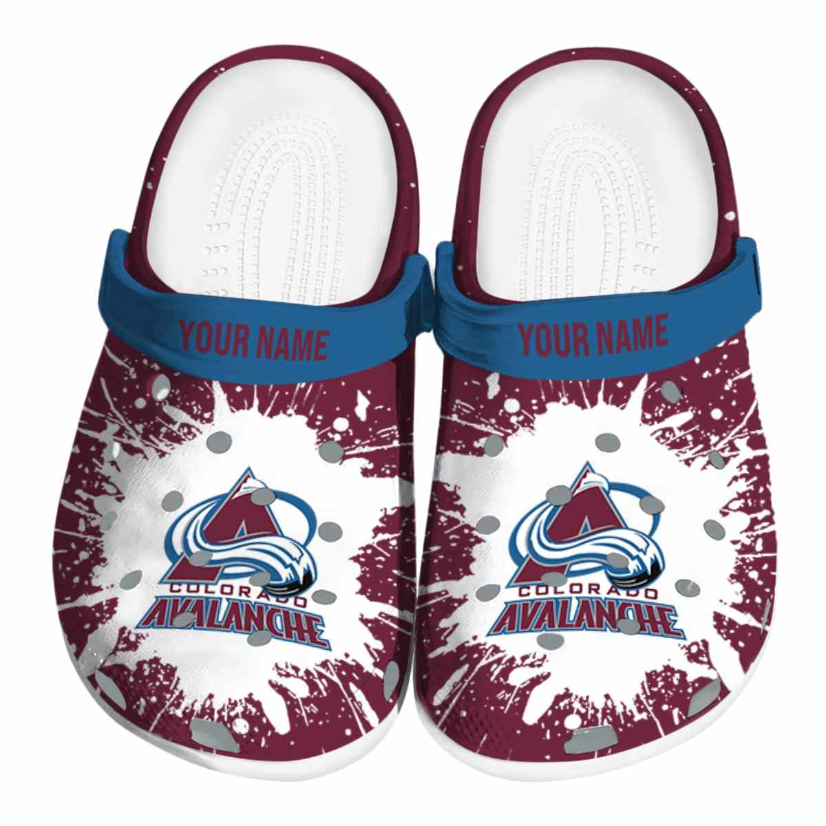 Colorado Avalanche NHL Sport Crocs Crocband Clogs Shoes Comfortable For Men Women and Kids