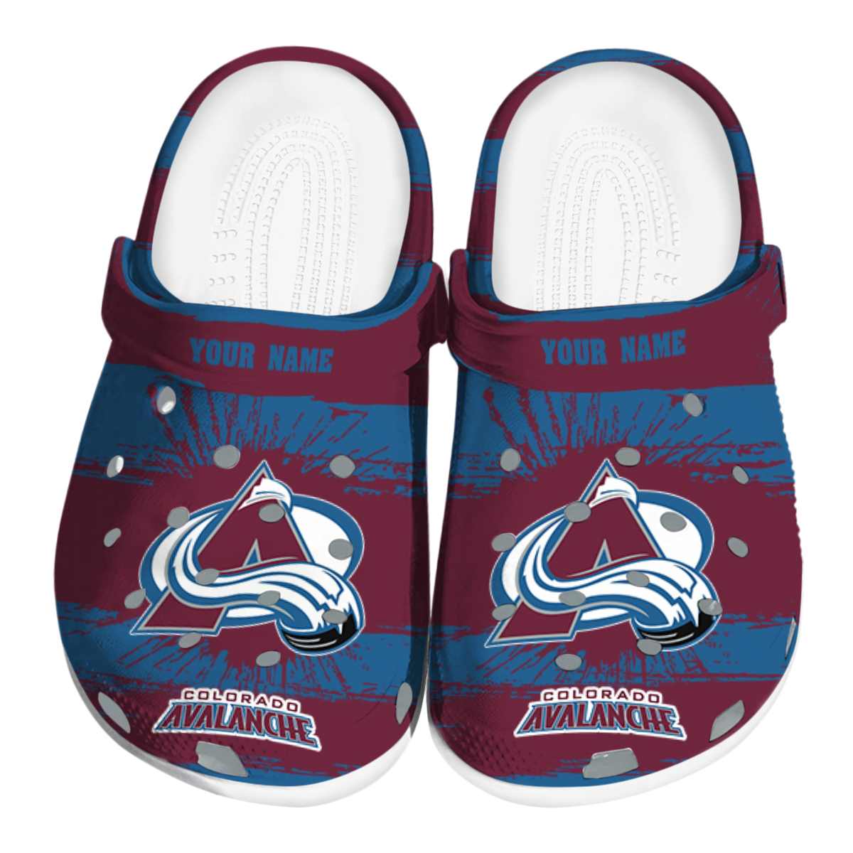 Colorado Avalanche NHL Sport Crocs Crocband Clogs Shoes Comfortable For Men Women and Kids