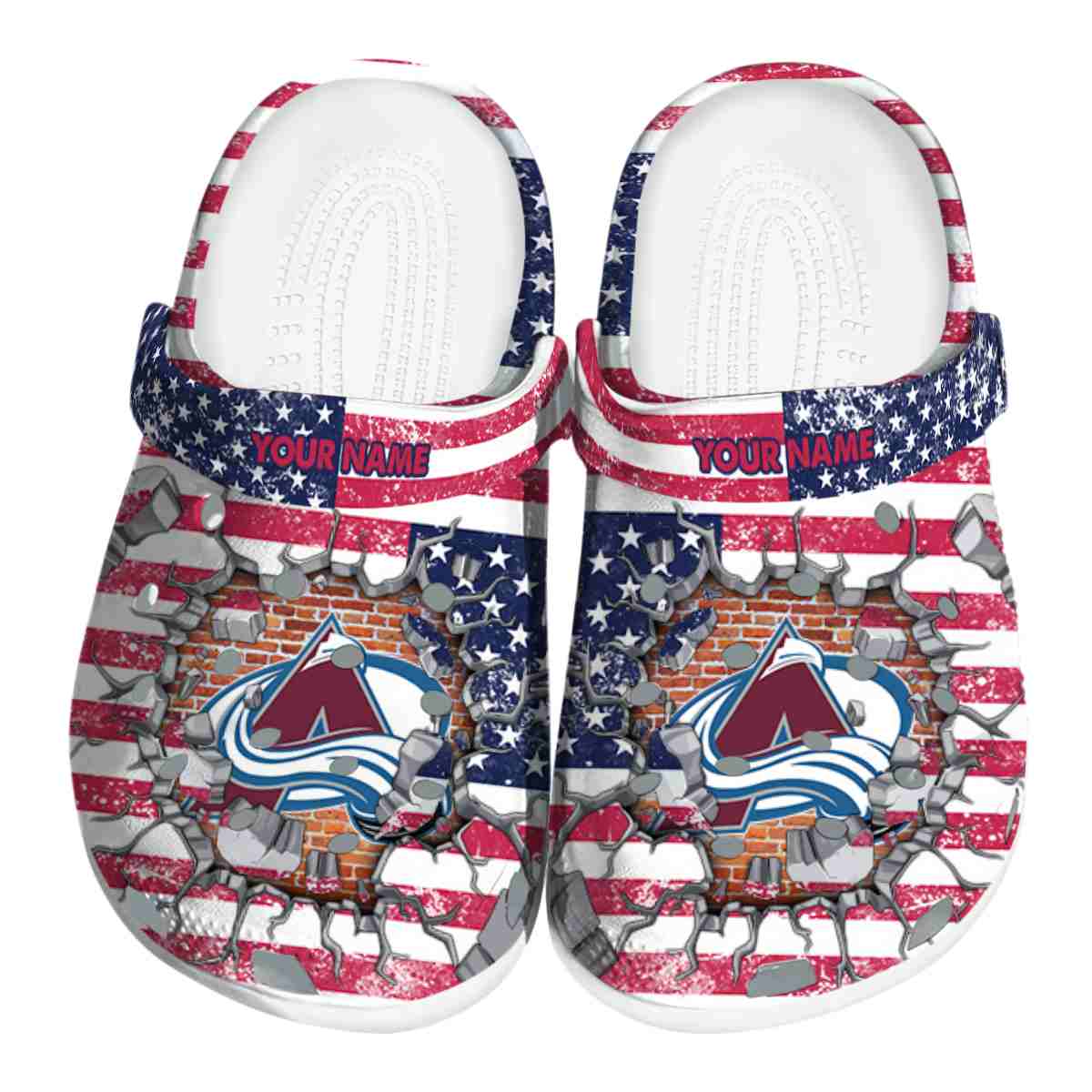 Colorado Avalanche NHL Sport Crocs Crocband Clogs Shoes Comfortable For Men Women and Kids