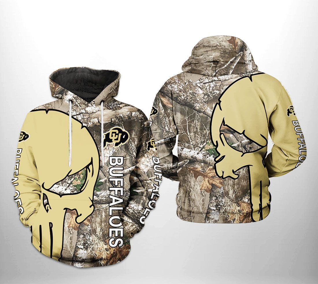 Colorado Buffaloes NCAA Camo Veteran Hunting 3D All Over Print Hoodie, Zip Hoodie