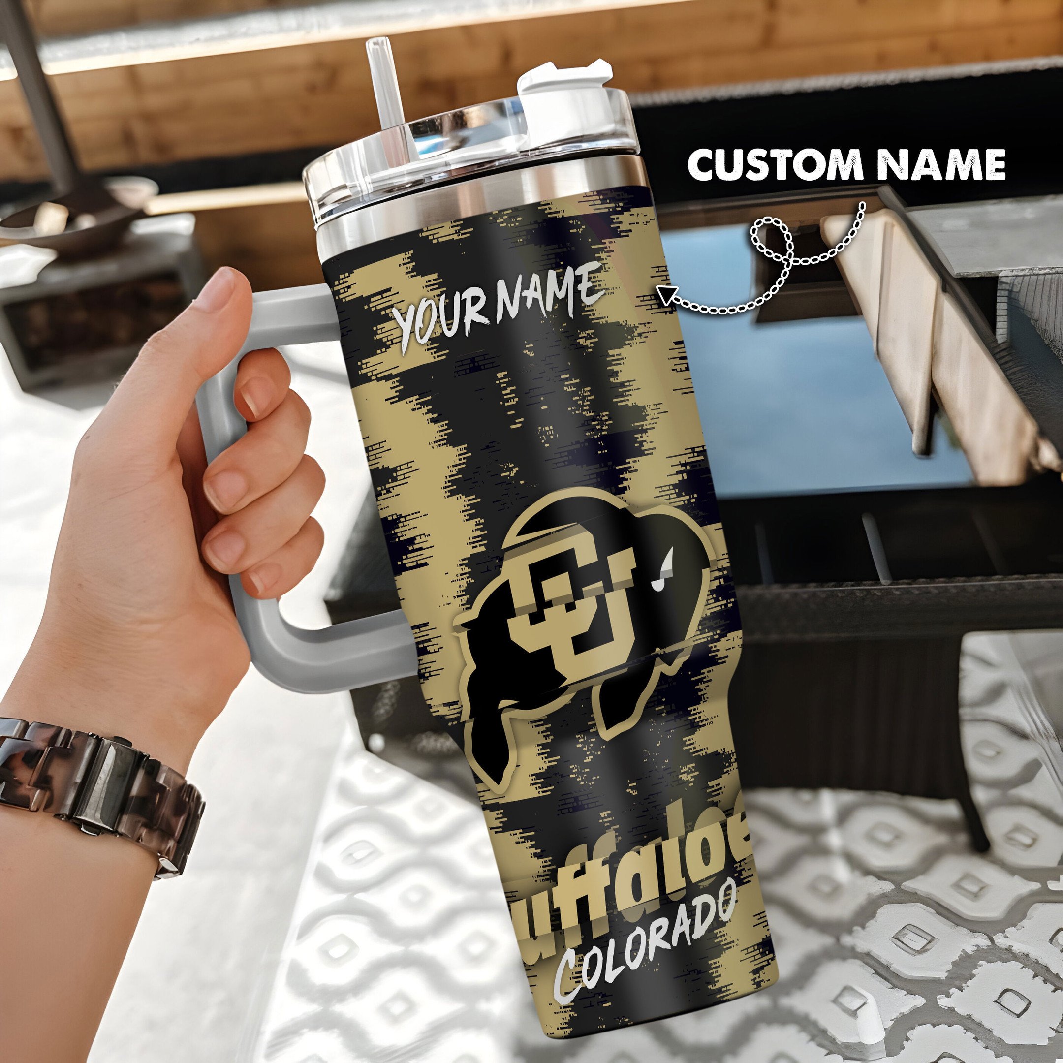 Colorado Buffaloes NCAA Custom Stanley Cup 40 oz 30 oz Tumbler With HandleTVC230108