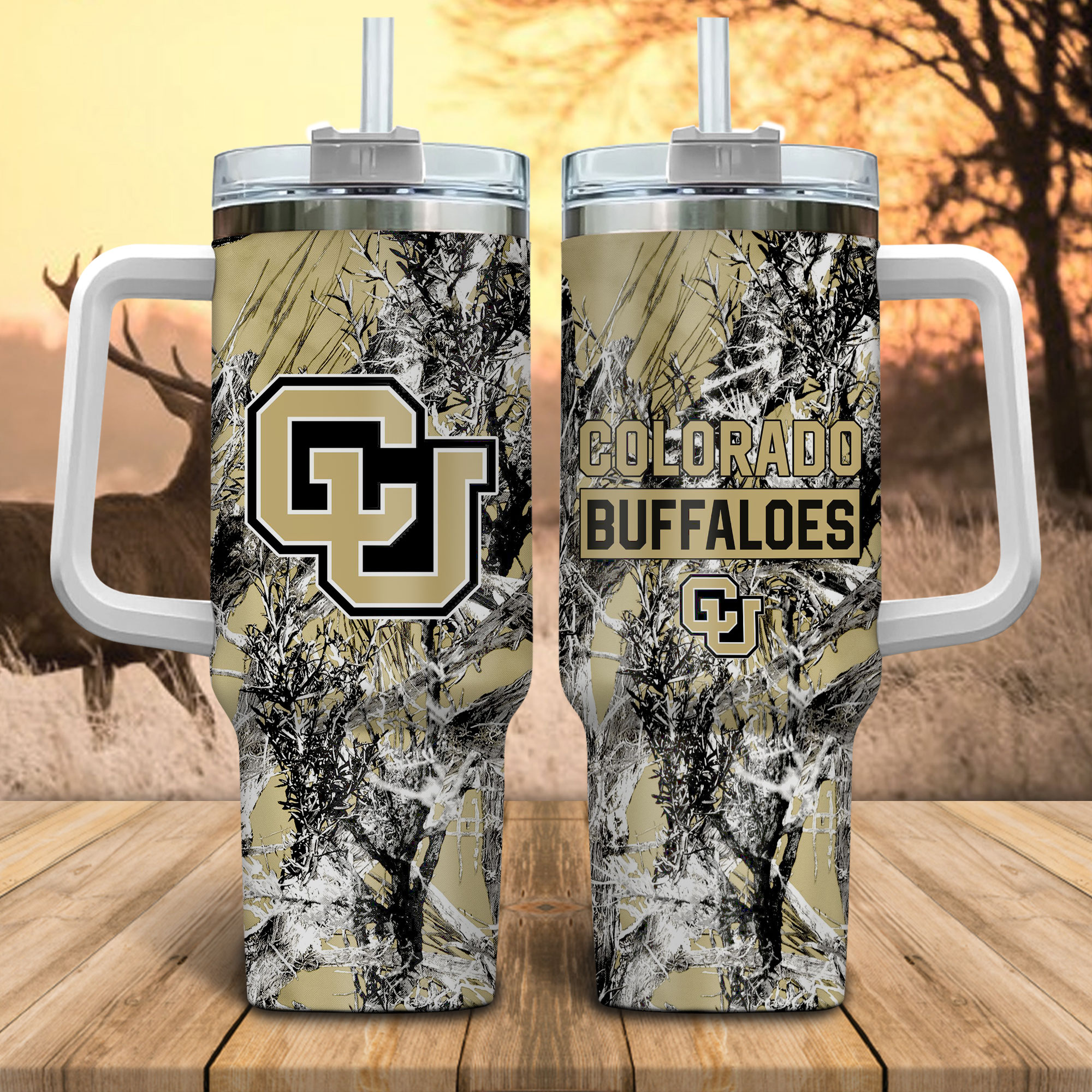 Colorado Buffaloes NCAA Hunting Custom Stanley Cup 40 oz 30 oz Tumbler With HandleTVC230115