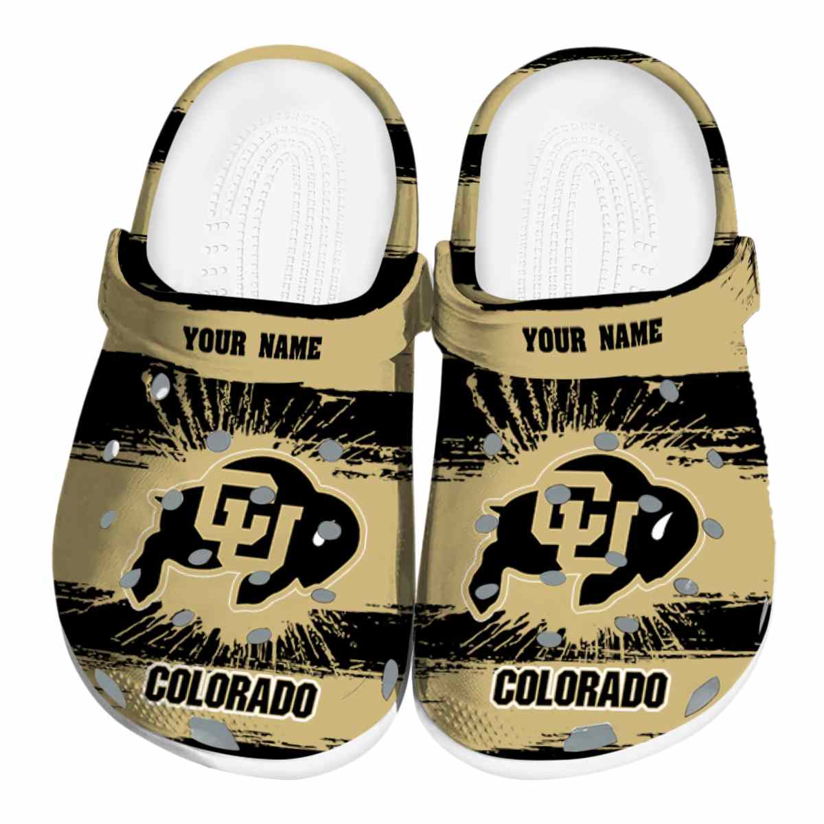 Colorado Buffaloes NCAA Sport Crocs Crocband Clogs Shoes Comfortable For Men Women and Kids