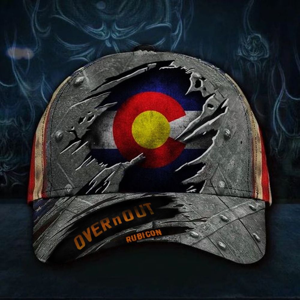 Colorado Overnout Rubicon 3D Hat Vintage USA Flag Cap Best Men Gifts Trucker Hats Custom Hats Gifts For Men & Women