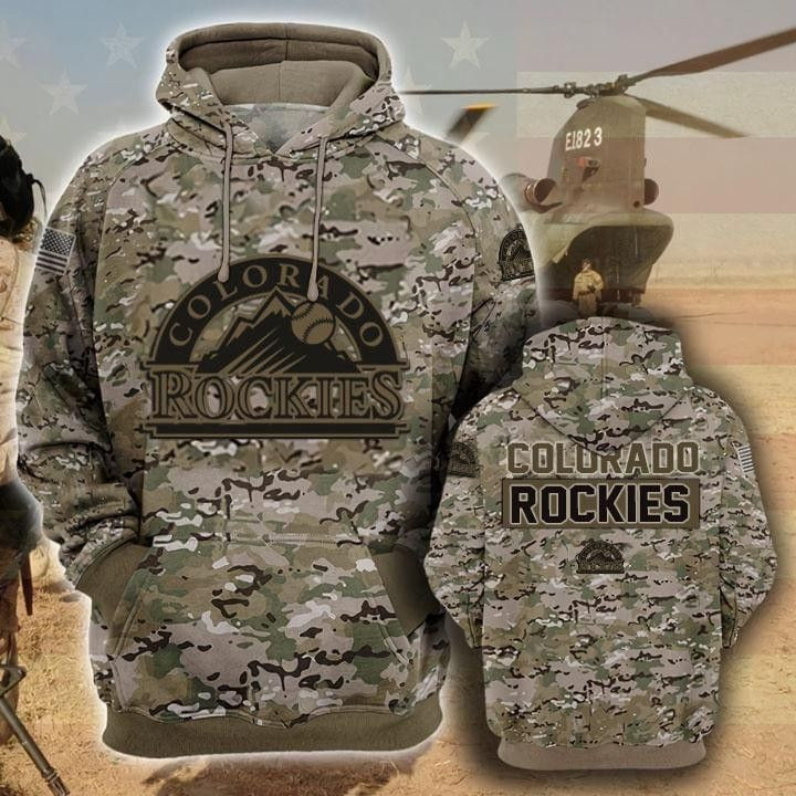 Colorado Rockies Camouflage Veteran 3D All Over Print Hoodie, Zip Hoodie