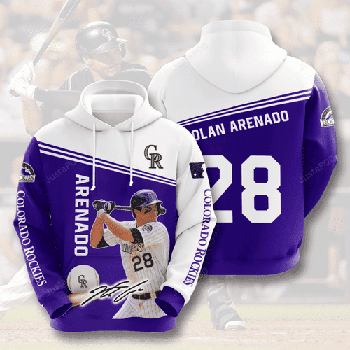COLORADO ROCKIES Nolan Arenado 3D All Over Print Hoodie, Zip Hoodie
