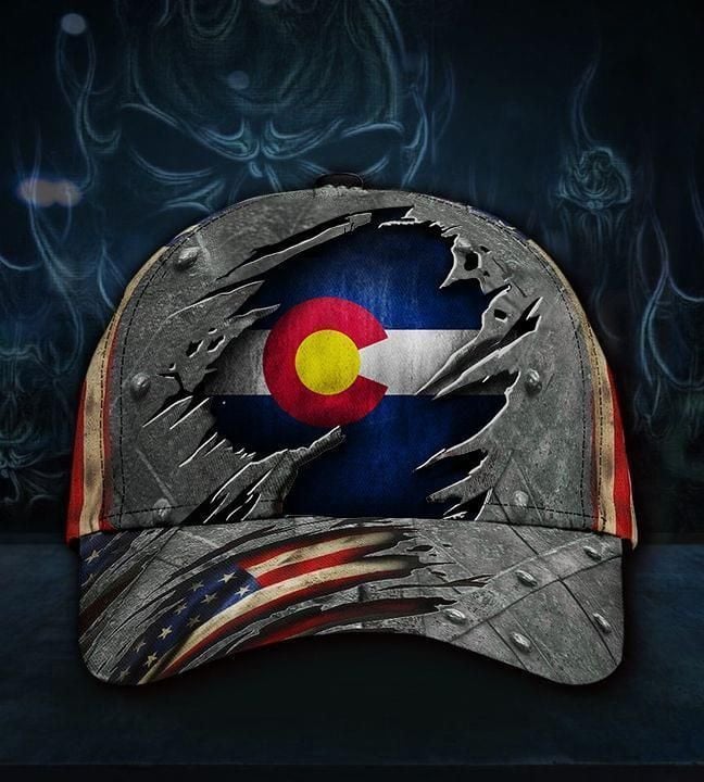 Colorado State Flag Hat 3D Printed American Vintage Hat Proud Colorado Cap Gift Idea For Him Trucker Hats Custom Hats Gifts For Men & Women