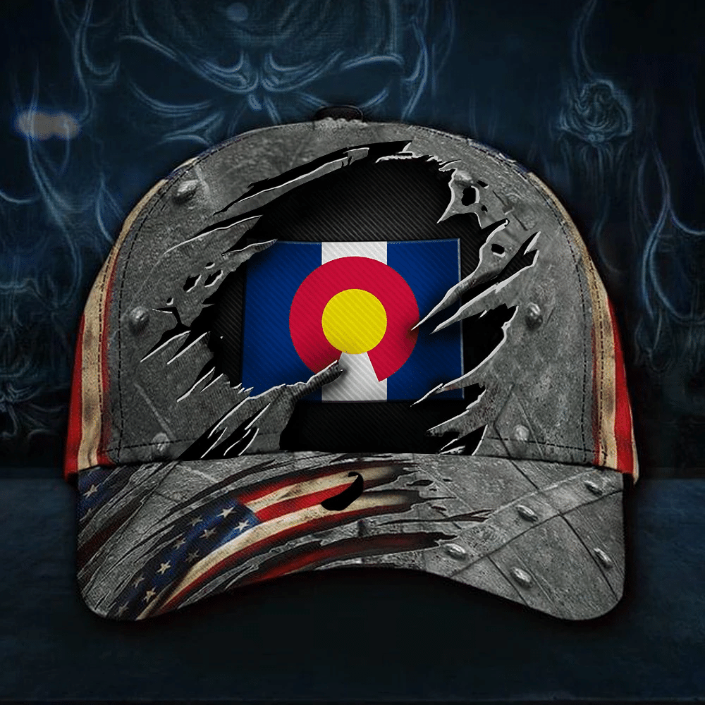 Colorado State Flag Hat Patriotic American Flag Baseball Cap Father's Day Gifts From Son Trucker Hats Custom Hats Gifts For Men & Women