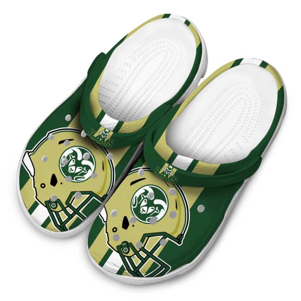 Colorado State Rams Helmet Stripes ClogTVC1801777 - Image 4