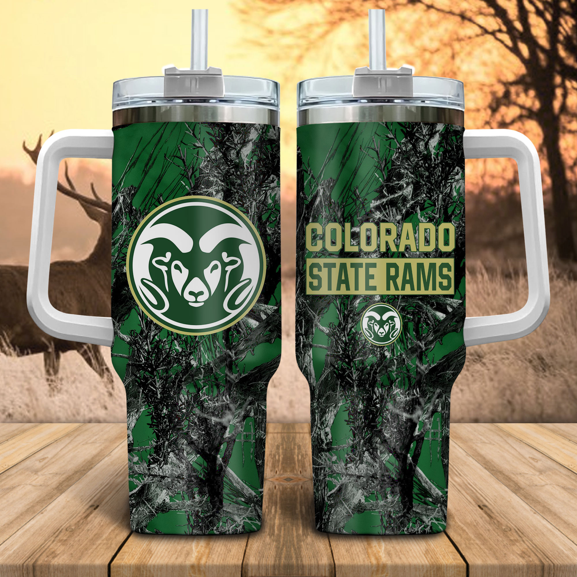 Colorado State Rams NCAA Hunting Custom Stanley Cup 40 oz 30 oz Tumbler With HandleTVC230115
