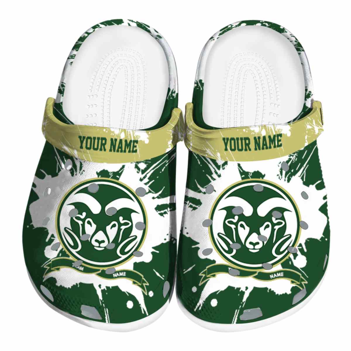 Colorado State Rams NCAA Sport Crocs Crocband Clogs Shoes Comfortable For Men Women and Kids
