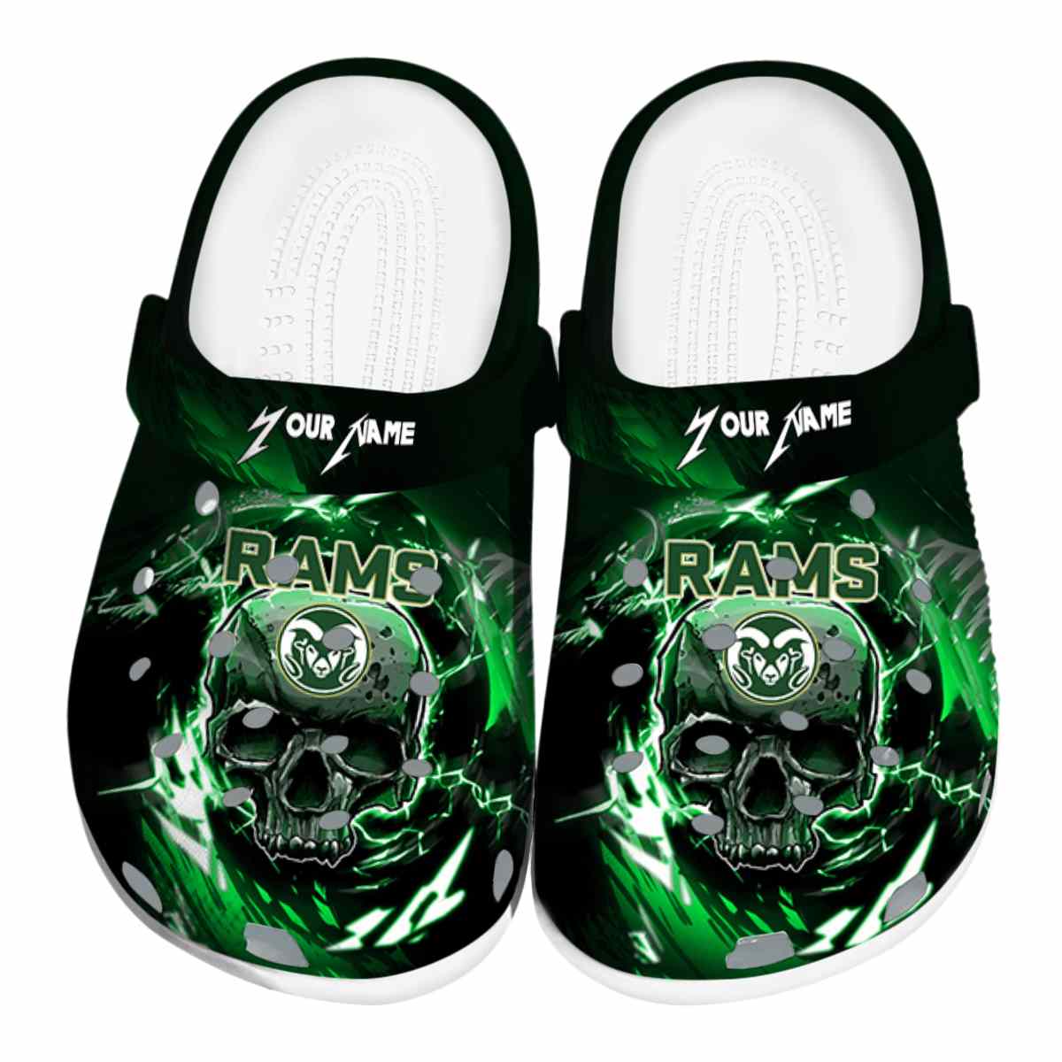 Colorado State Rams NCAA Sport Crocs Crocband Clogs Shoes Comfortable For Men Women and Kids
