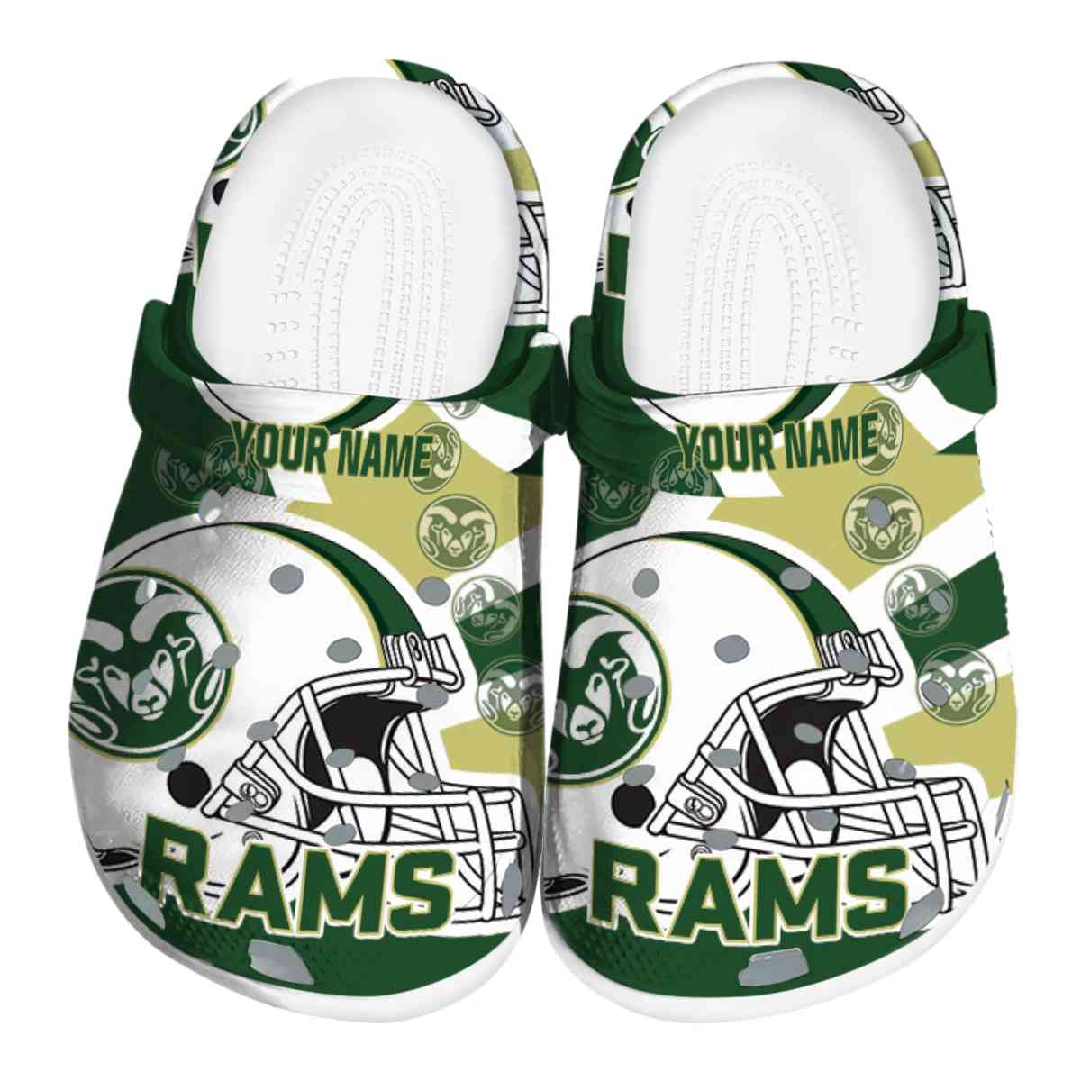 Colorado State Rams NCAA Sport Crocs Crocband Clogs Shoes Comfortable For Men Women and Kids