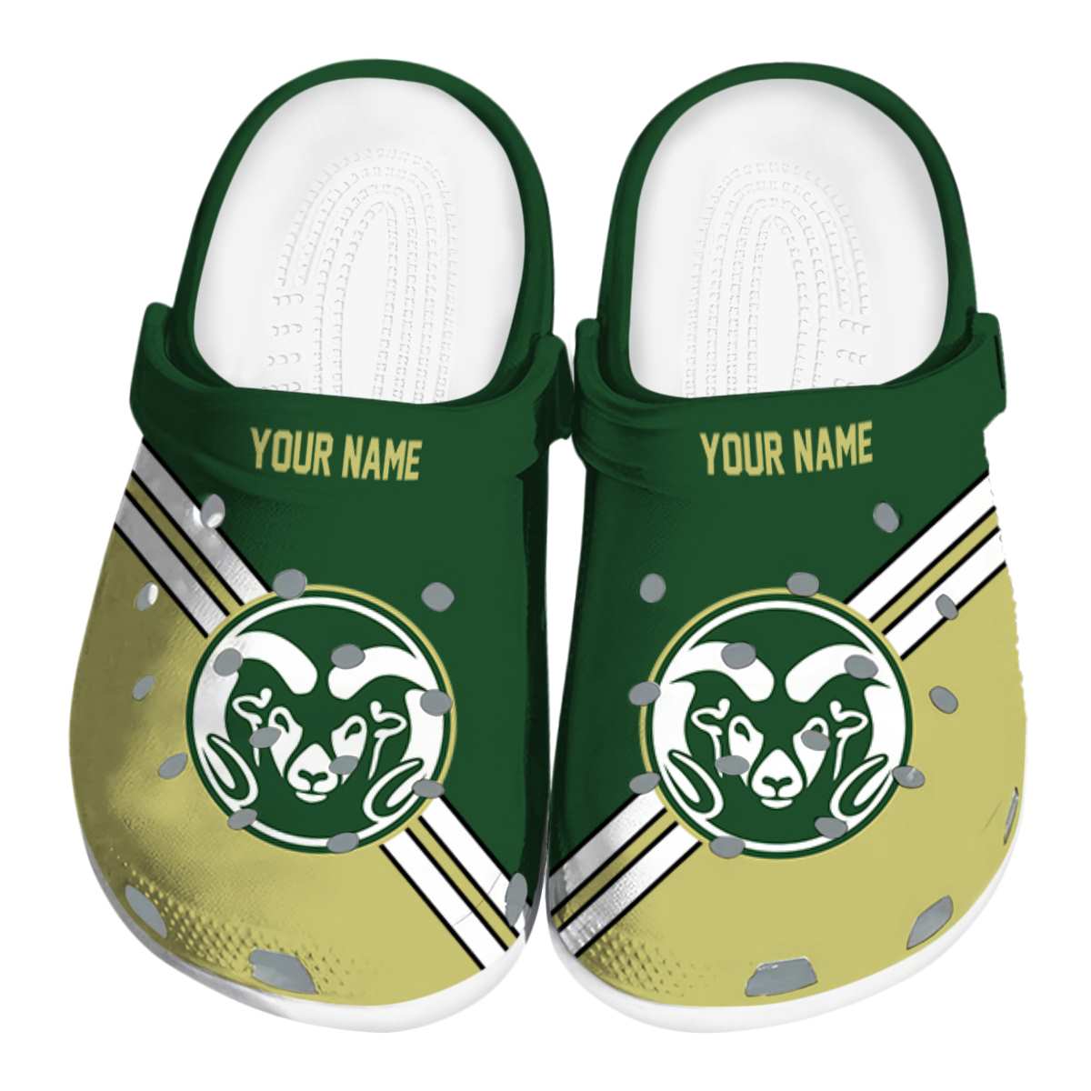 Colorado State Rams NCAA Sport Crocs Crocband Clogs Shoes Comfortable For Men Women and Kids
