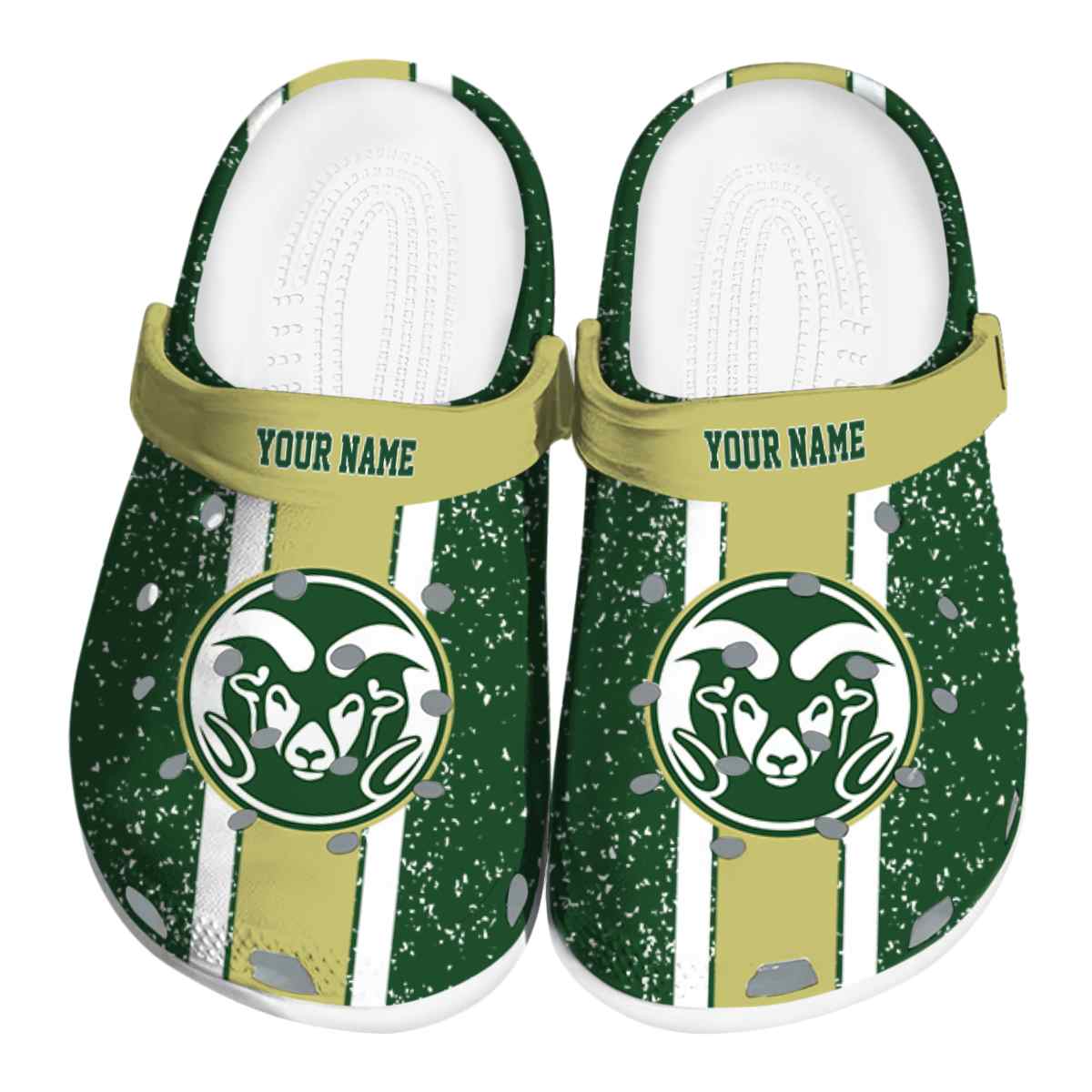 Colorado State Rams NCAA Sport Crocs Crocband Clogs Shoes Comfortable For Men Women and Kids