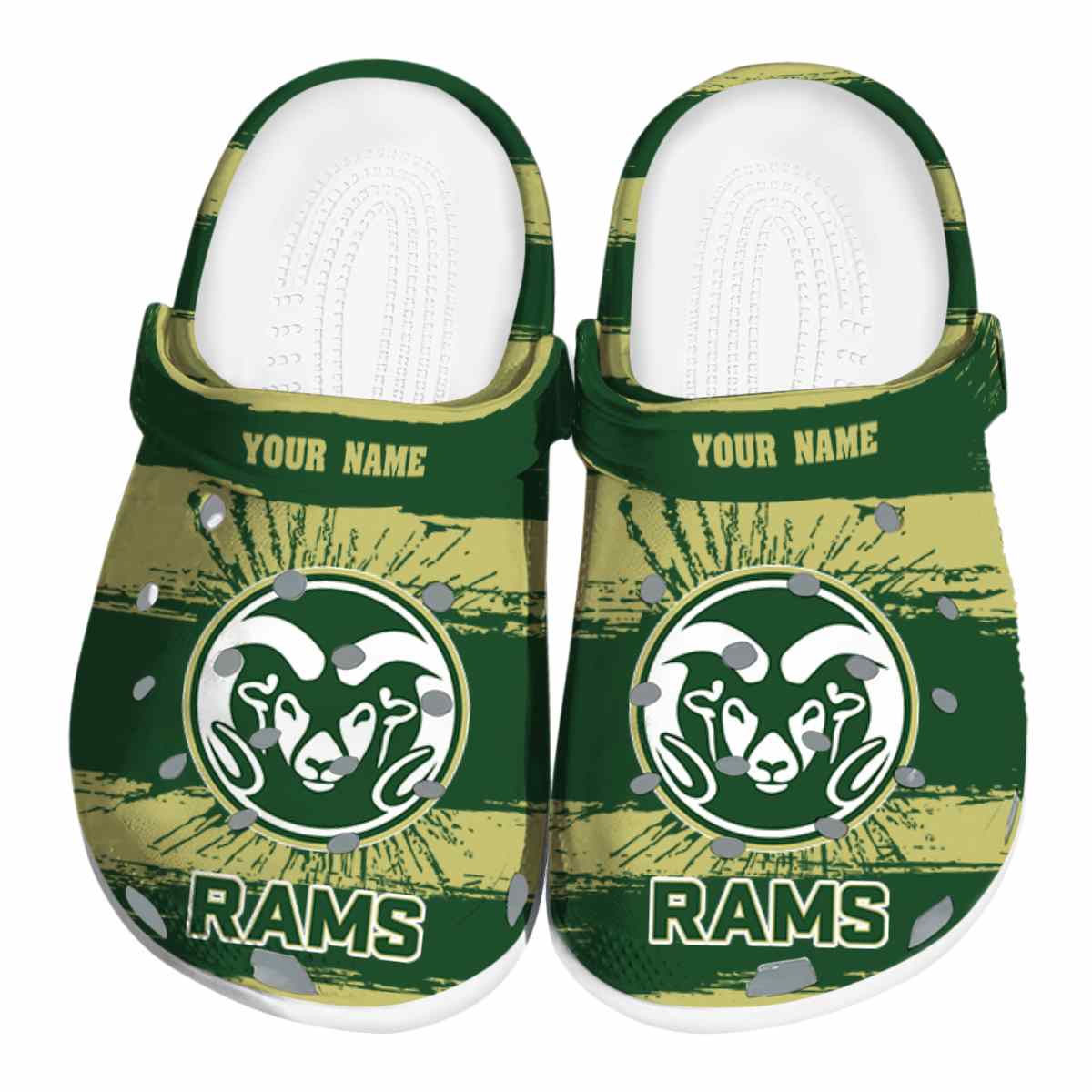 Colorado State Rams NCAA Sport Crocs Crocband Clogs Shoes Comfortable For Men Women and Kids