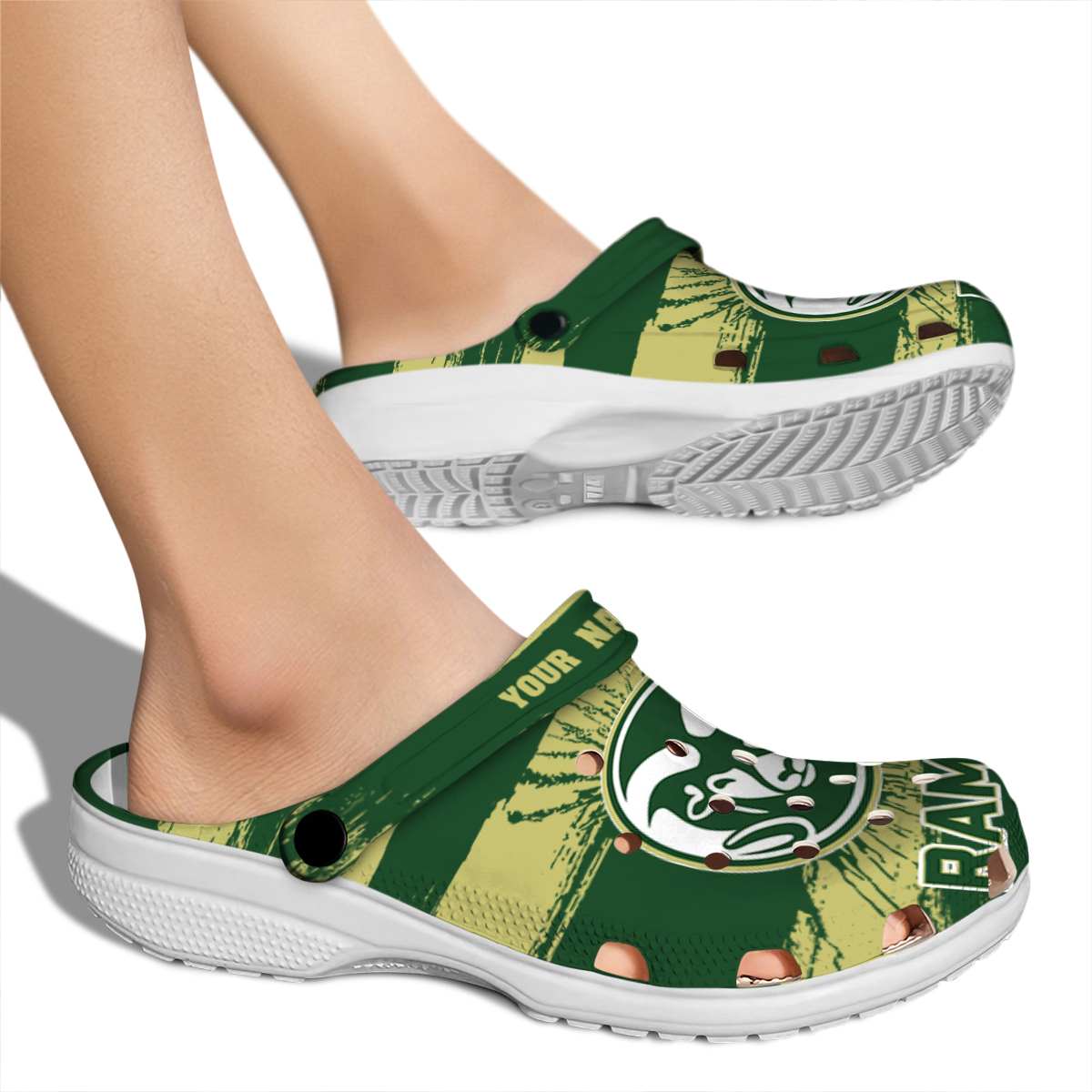 Colorado State Rams NCAA Sport Crocs Crocband Clogs Shoes Comfortable For Men Women and Kids - Image 2