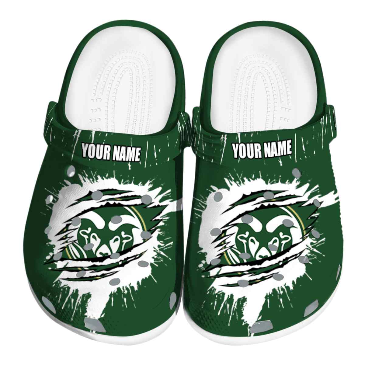 Colorado State Rams NCAA Sport Crocs Crocband Clogs Shoes Comfortable For Men Women and Kids