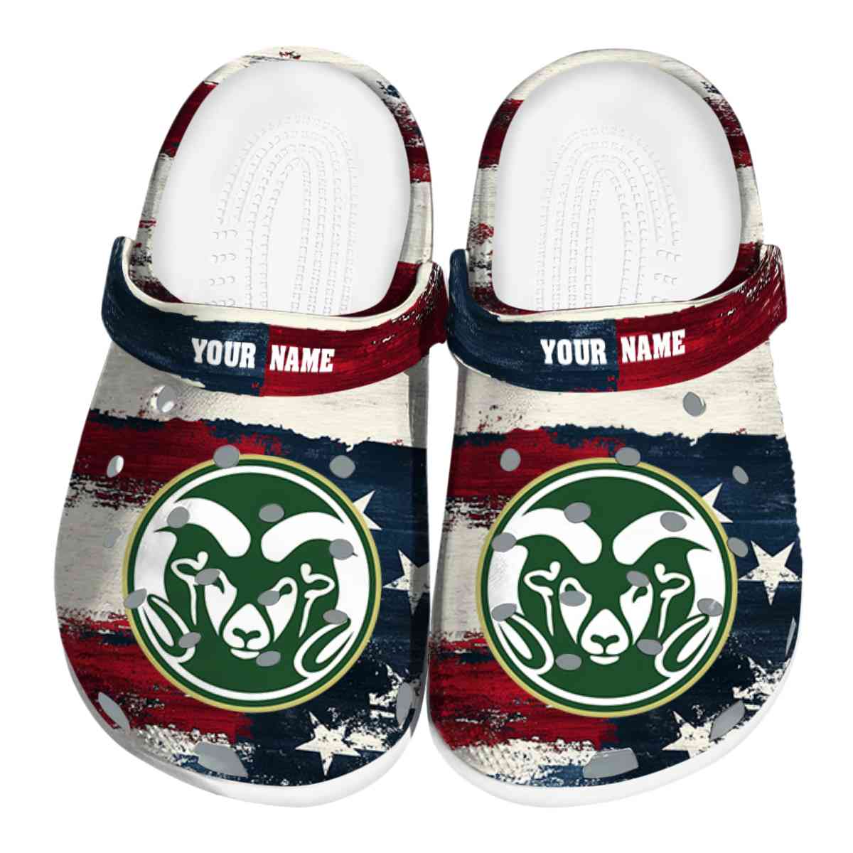 Colorado State Rams NCAA Sport Crocs Crocband Clogs Shoes Comfortable For Men Women and Kids