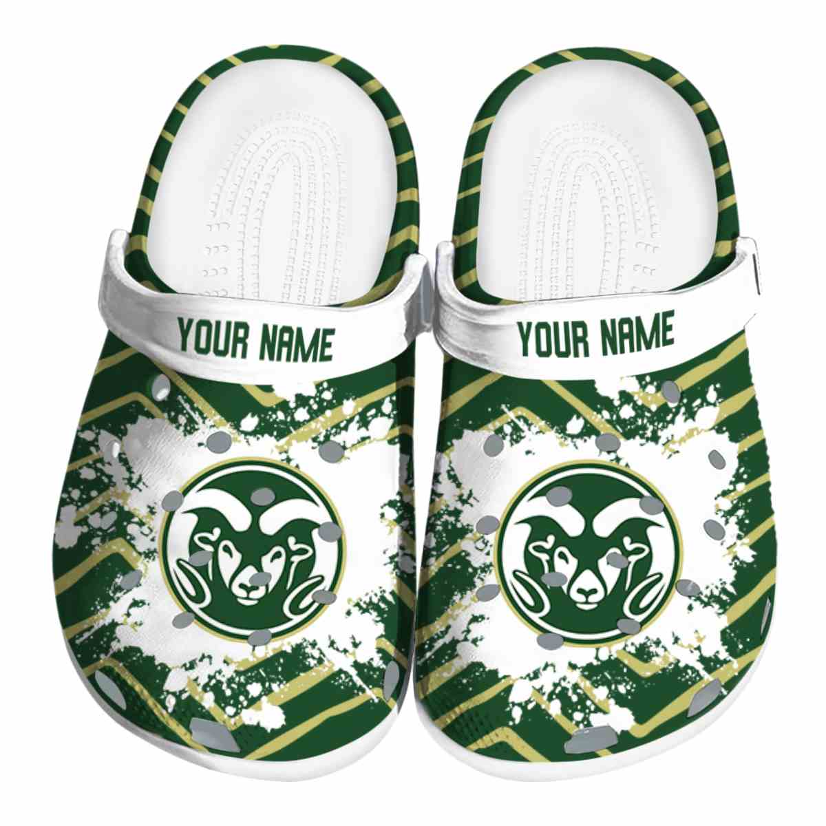 Colorado State Rams NCAA Sport Crocs Crocband Clogs Shoes Comfortable For Men Women and Kids