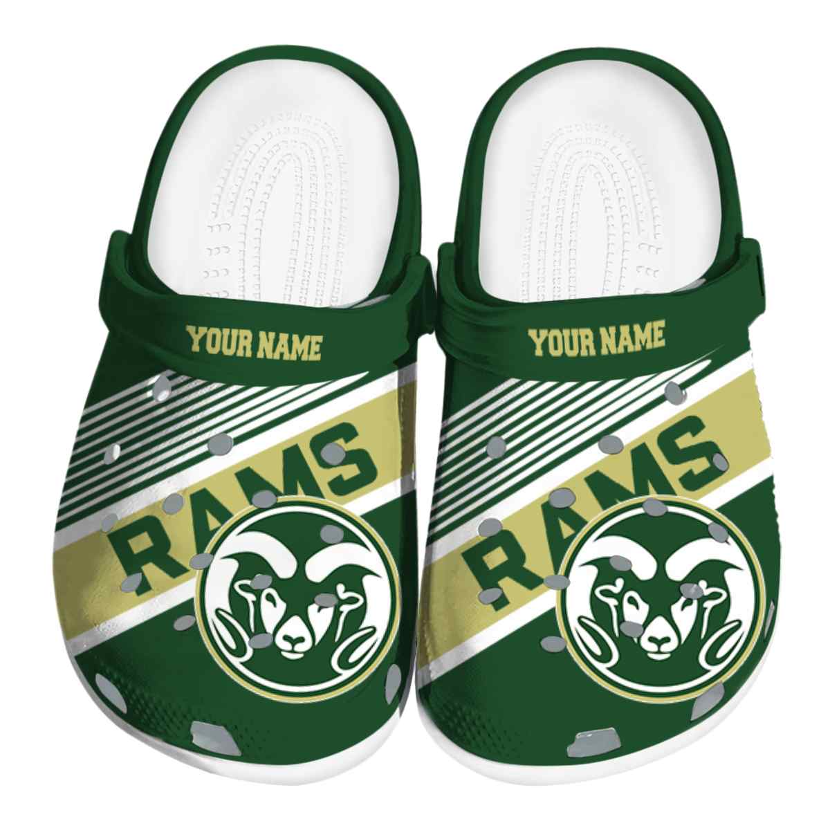 Colorado State Rams NCAA Sport Crocs Crocband Clogs Shoes Comfortable For Men Women and Kids